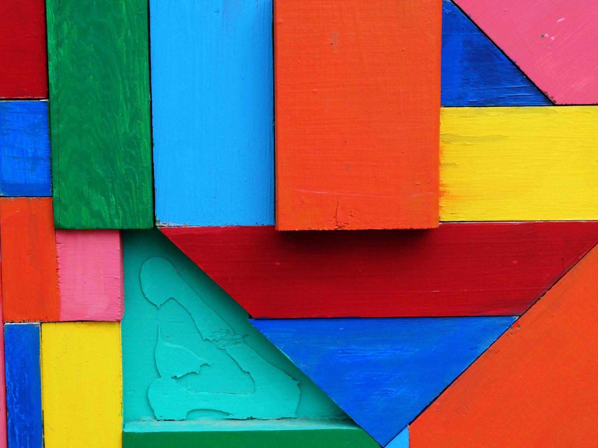 1920x1440 Background, wallpaper, wood, colorful, shapes