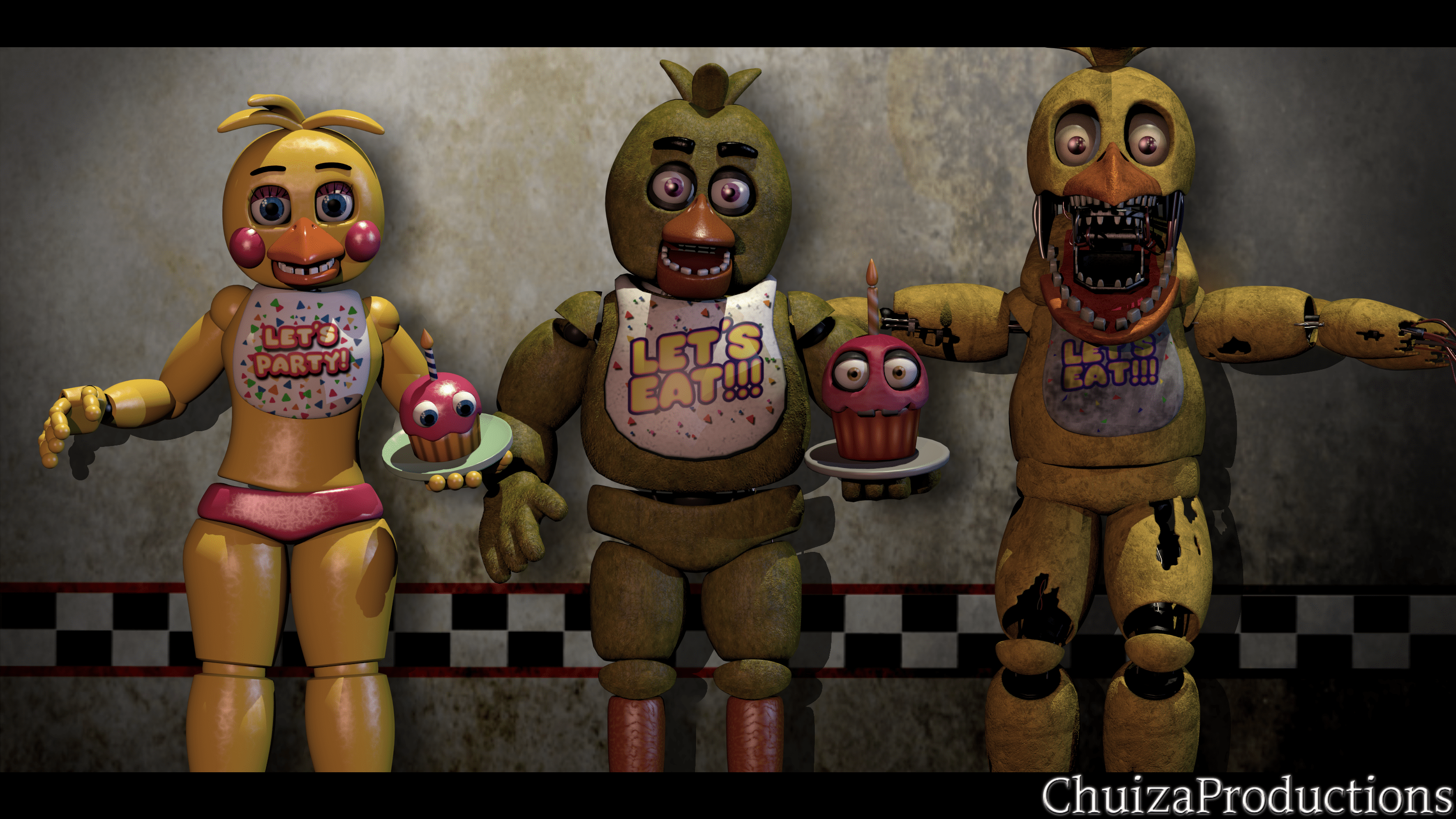 3052x1717 Withered Chica (Five Nights at Freddy's) HD Wallpaper