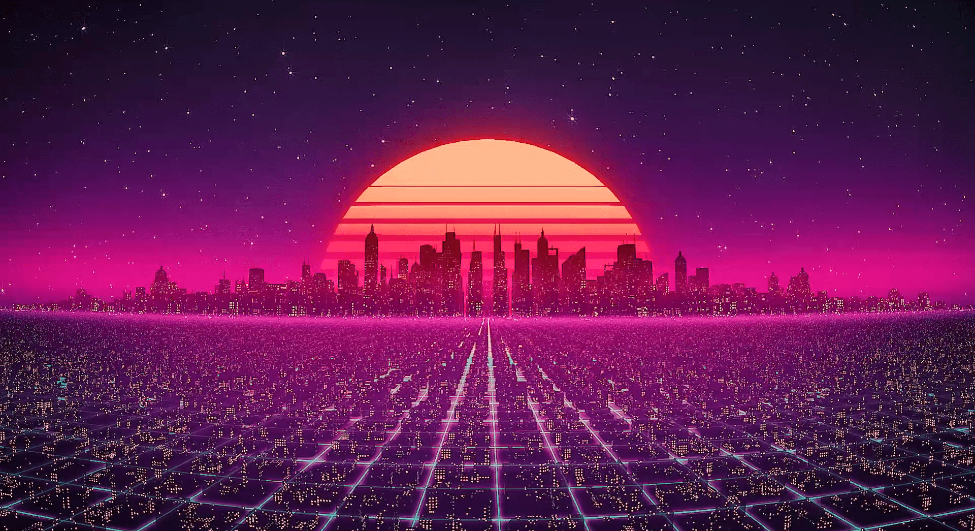 1920x1045 Synth City 3D Live Wallpaper [DOWNLOAD FREE]