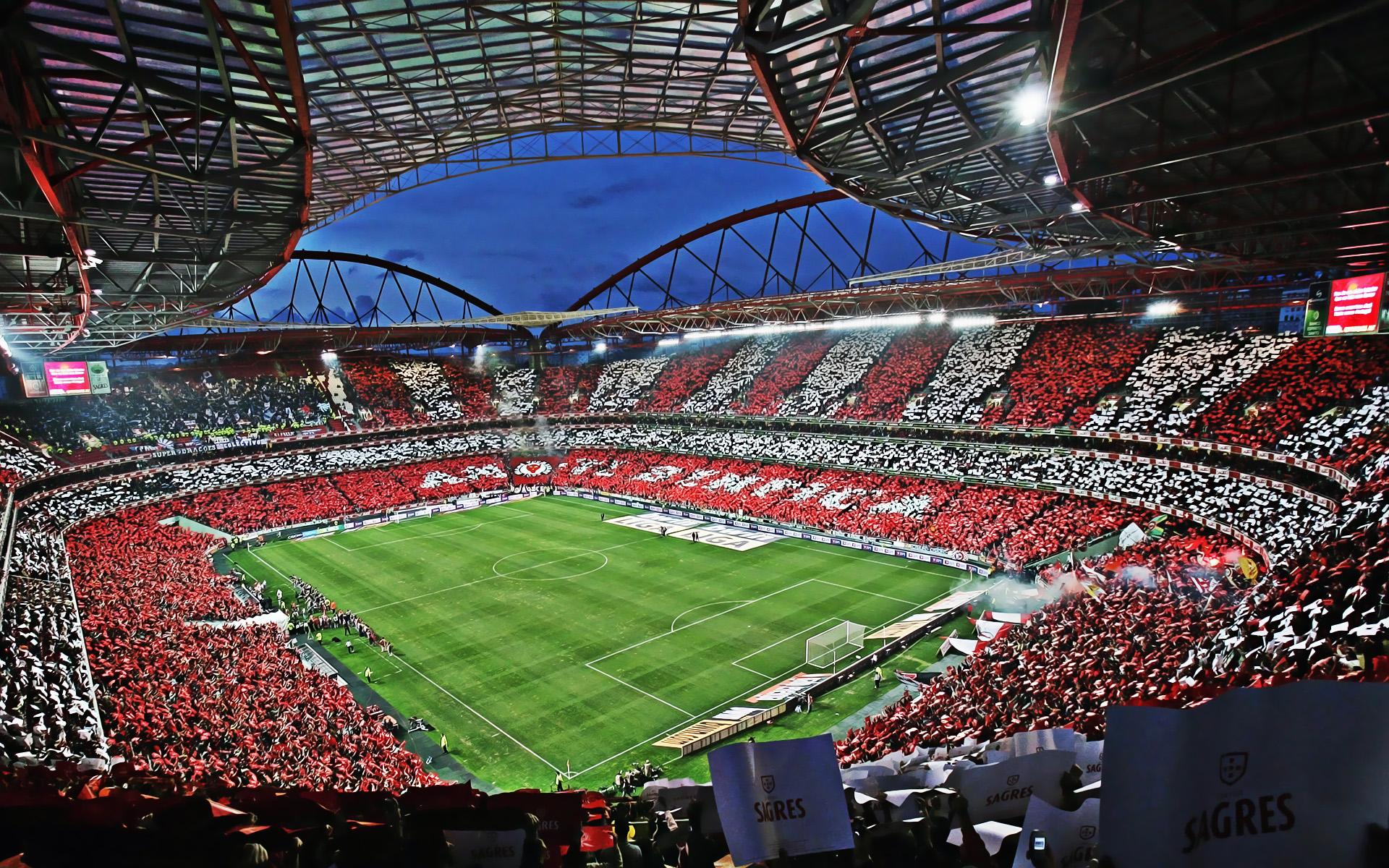 1920x1200 Download wallpaper Benfica Stadium, fans, Estadio da Luz, full stadium, match, football stadium, soccer, Benfica arena, Lisbon, Portugal, Portuguese stadiums for desktop with resolution 1920x1200. High Quality HD picture wallpaper