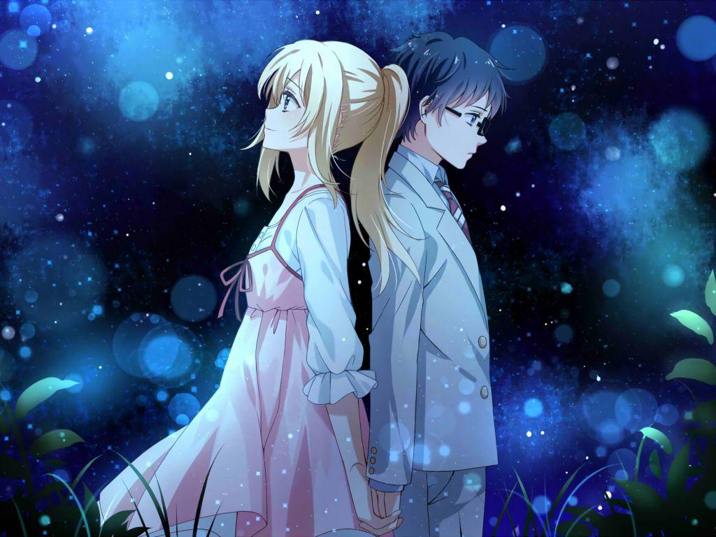 1024x768 Kaori Miyazono And Kousei Arima