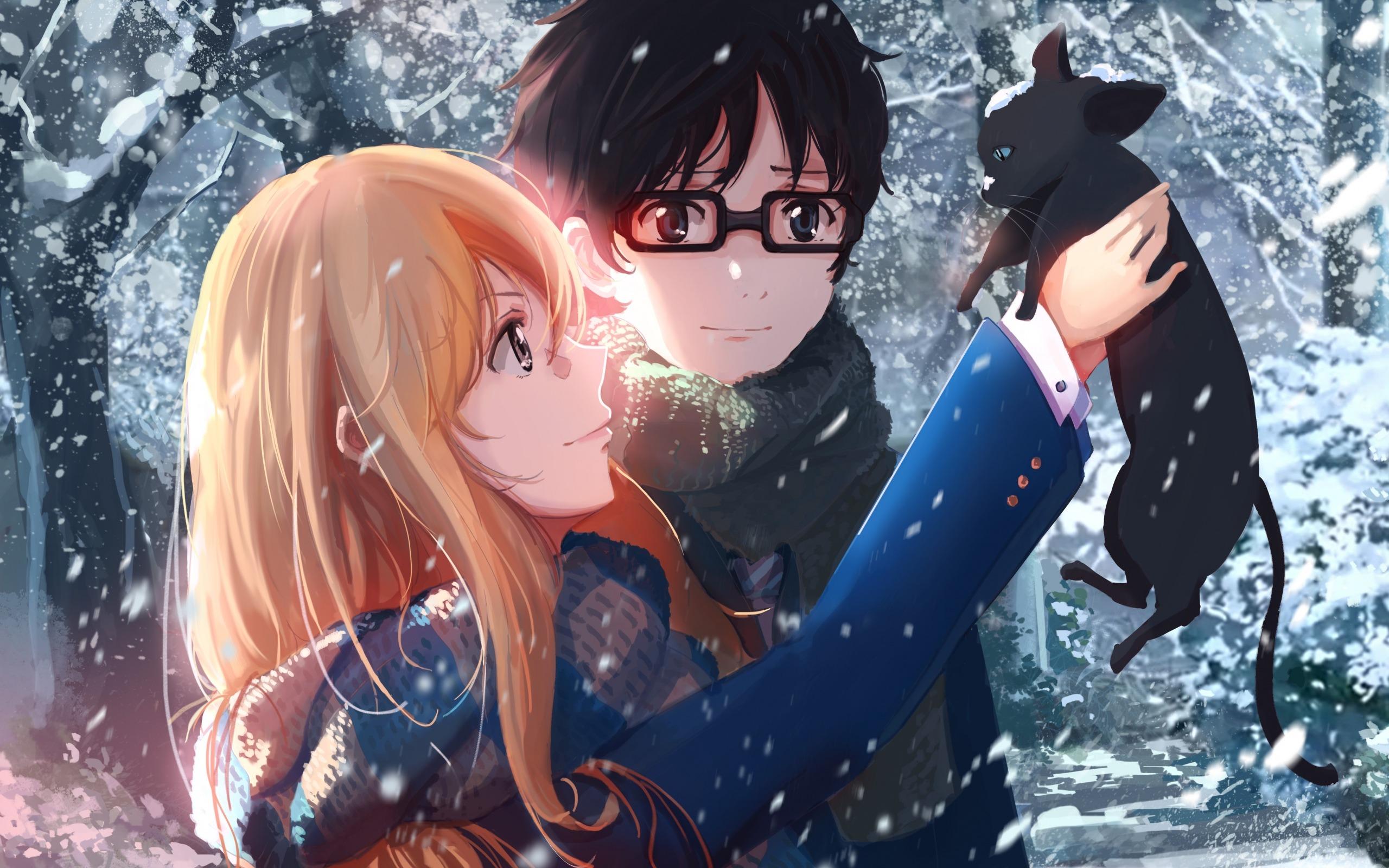 2560x1600 Kaori Miyazono Kousei Arima High Quality HD Wallpaper
