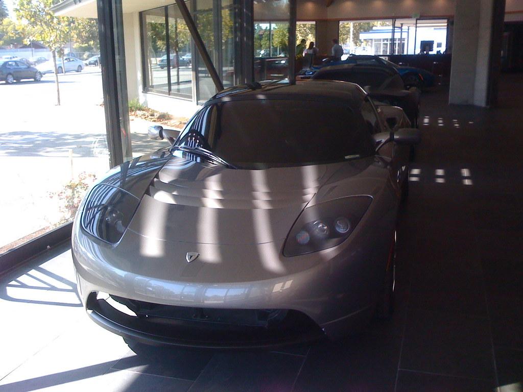 1024x768 Compliments of Tony Stark. This was the Tesla Roadster that