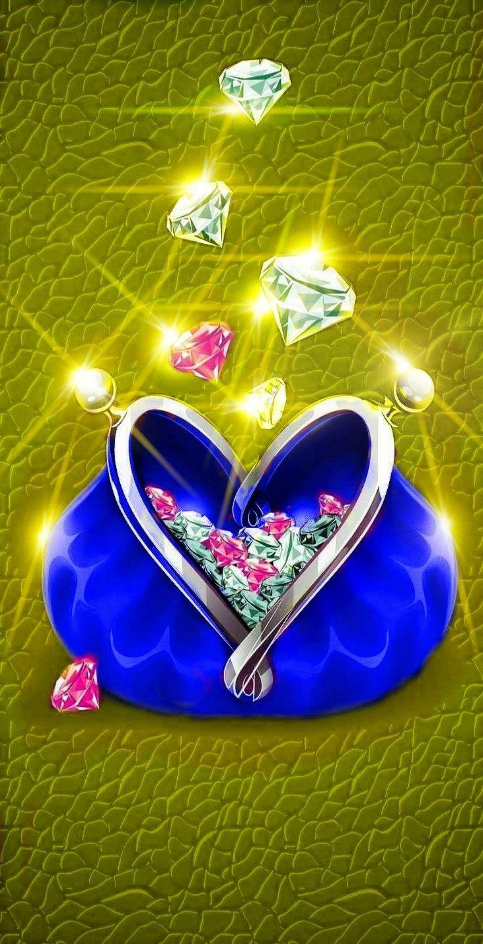 Blue Diamond Heart Wallpapers - Top Free Blue Diamond Heart Backgrounds ...