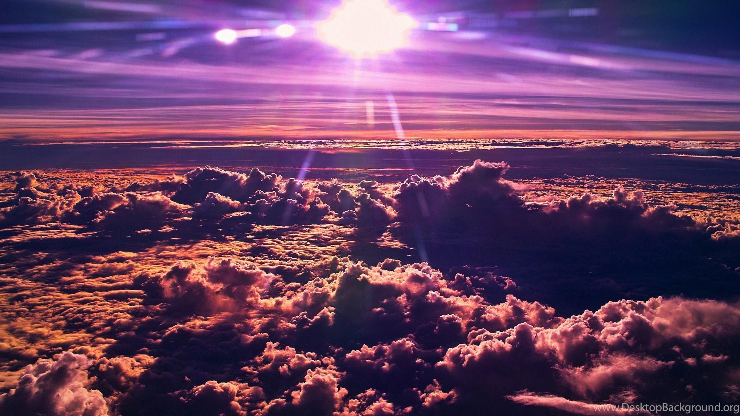 2560x1440 Monaco Purple Clouds Sunset Wallpaper Desktop Background