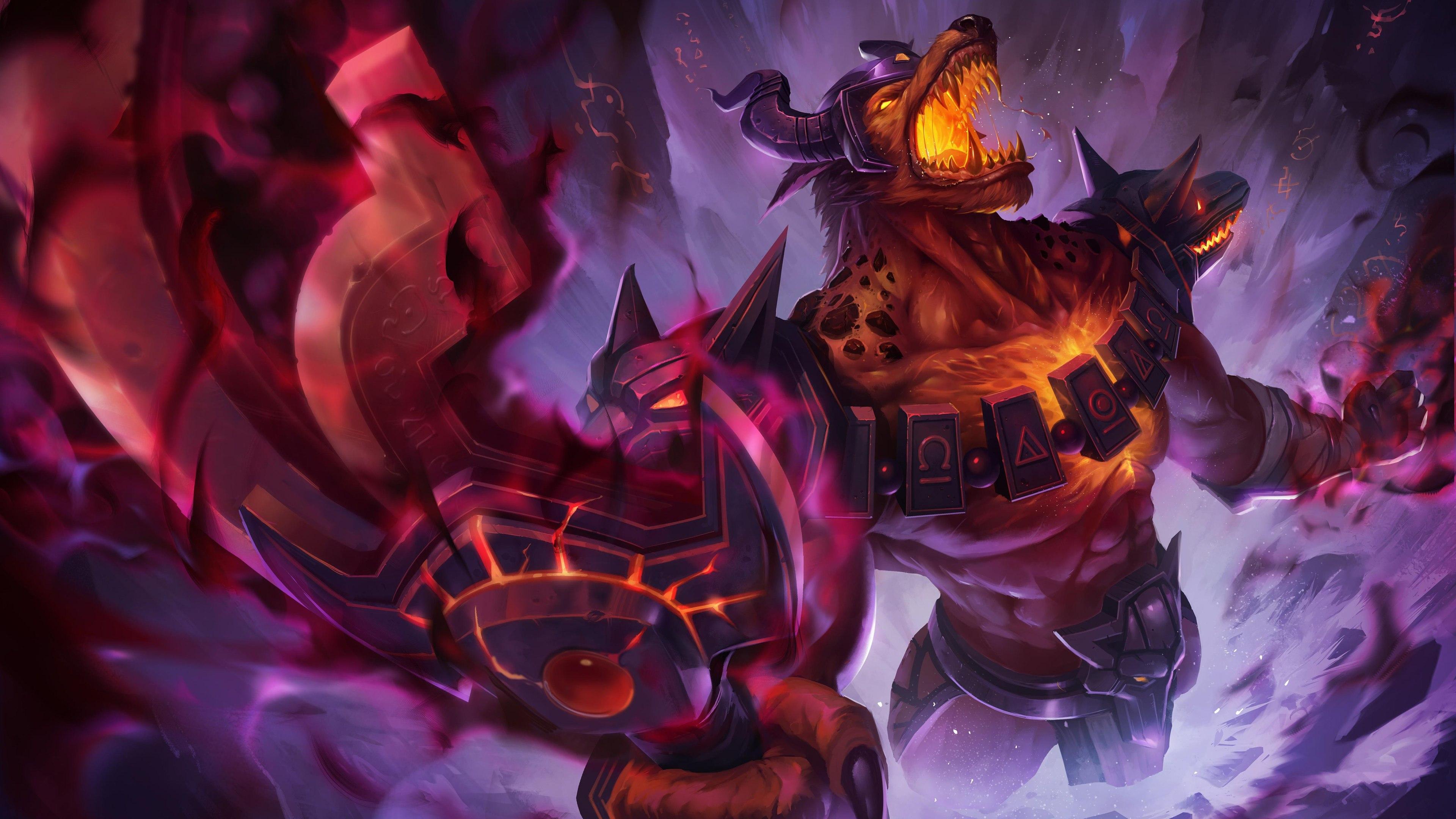 3840x2160 League Of Legends Nasus Infernal Skin Art HD Wallpaper For Mobile Phones Tablet And Lapx2160 :