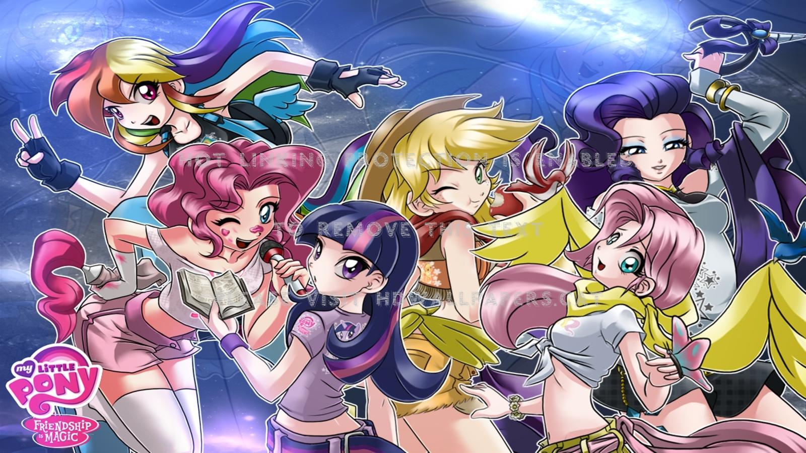 1600x900 equestria girls cartoon mlp mane six tv