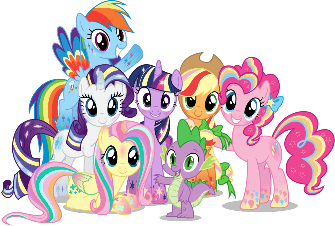 1087x734 Floral My Little Pony Mane 6 And Spike HD Wallpaper