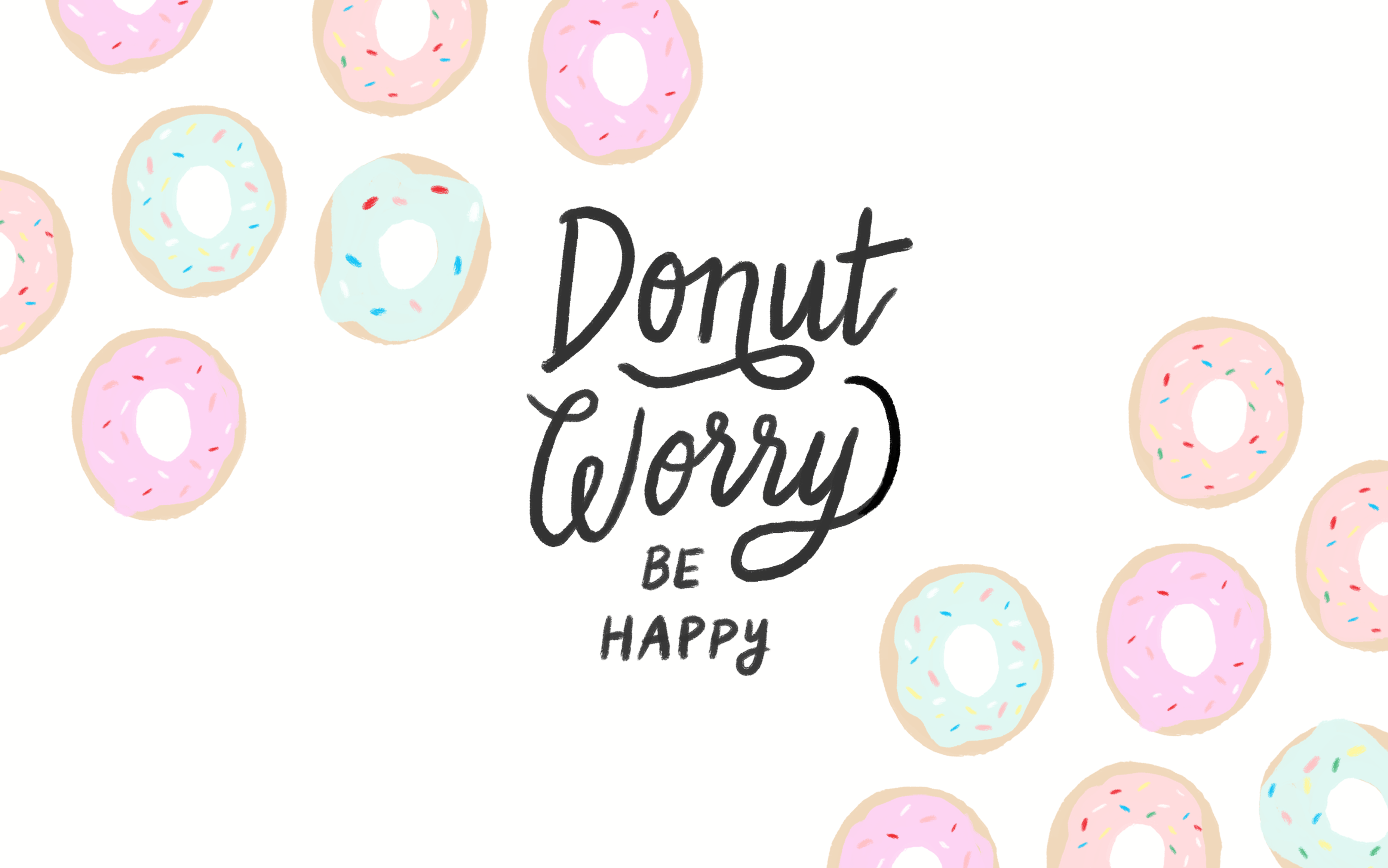 3712x2322 Cute Donut Wallpaper