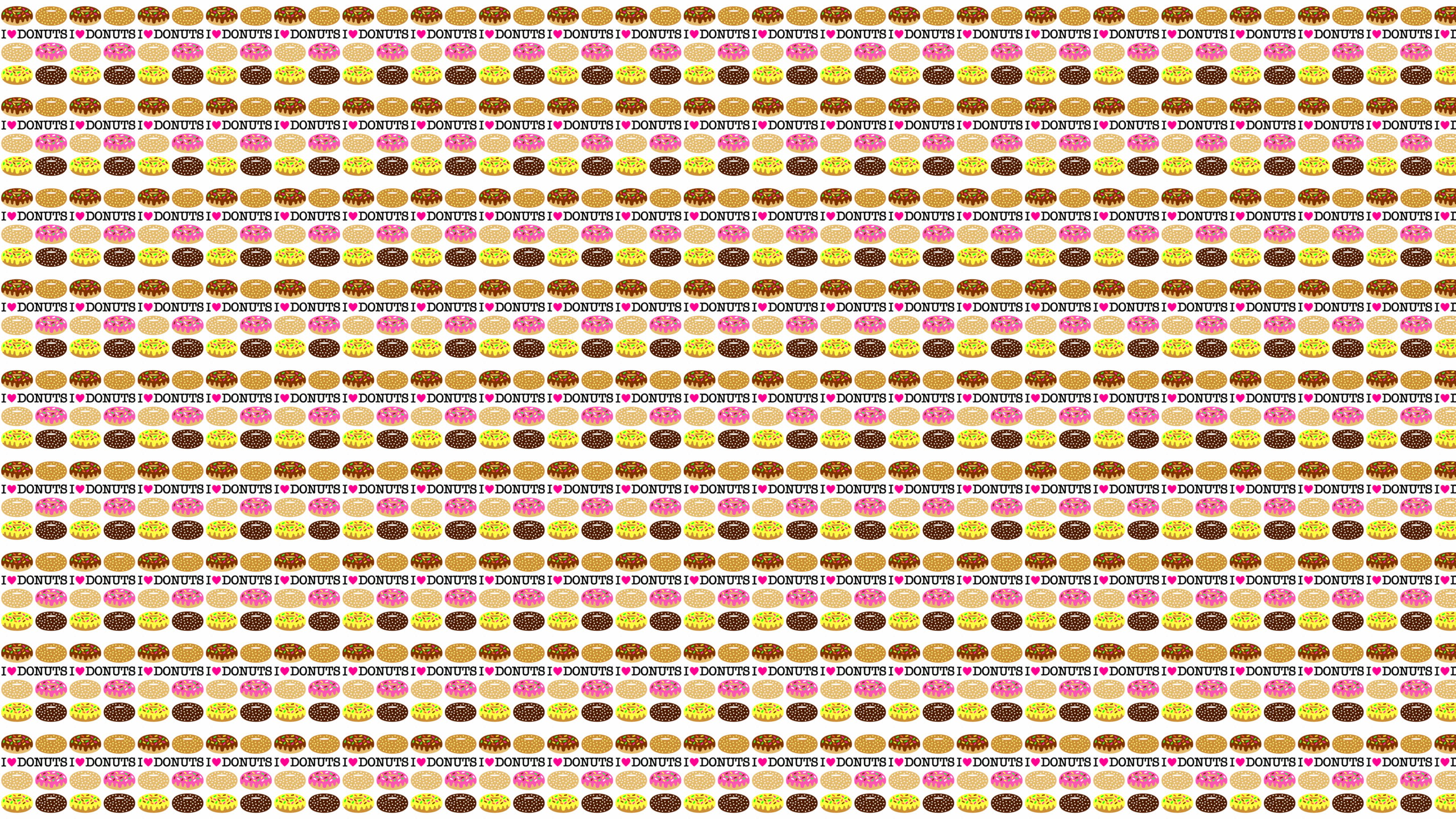 2560x1440 Cartoon Donut Wallpaper