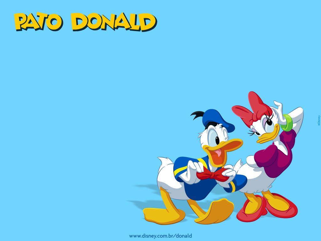 1024x768 My Free Wallpaper Wallpaper : Donald Duck and Daisy