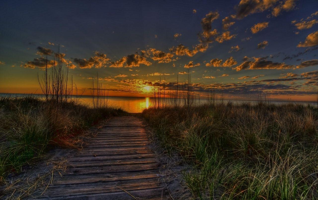 1280x804 Beach Grass Sunset Wallpaper, HD Beach Grass Sunset Background on WallpaperBat