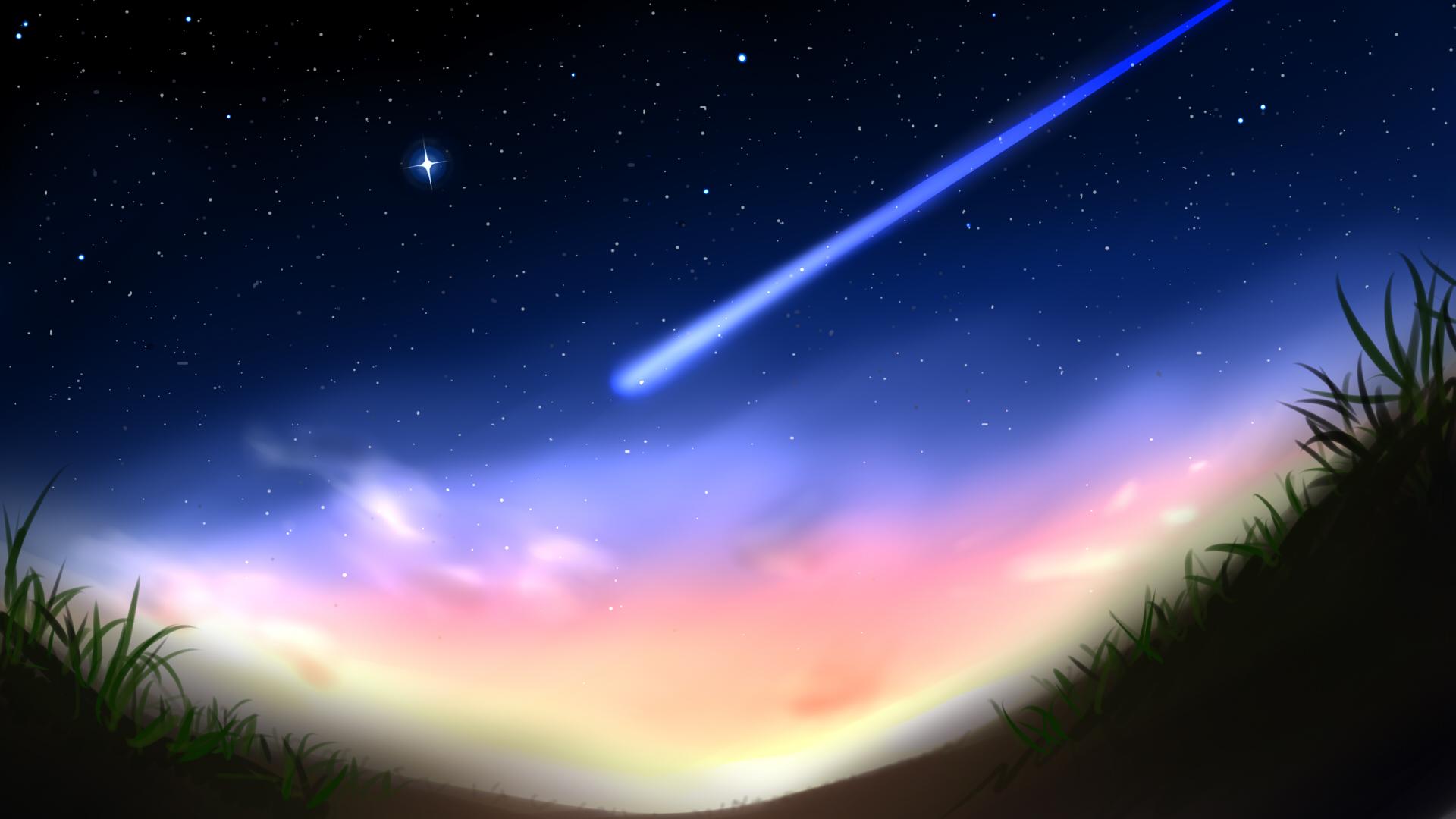 1920x1080 Anime Sunset Wallpaper