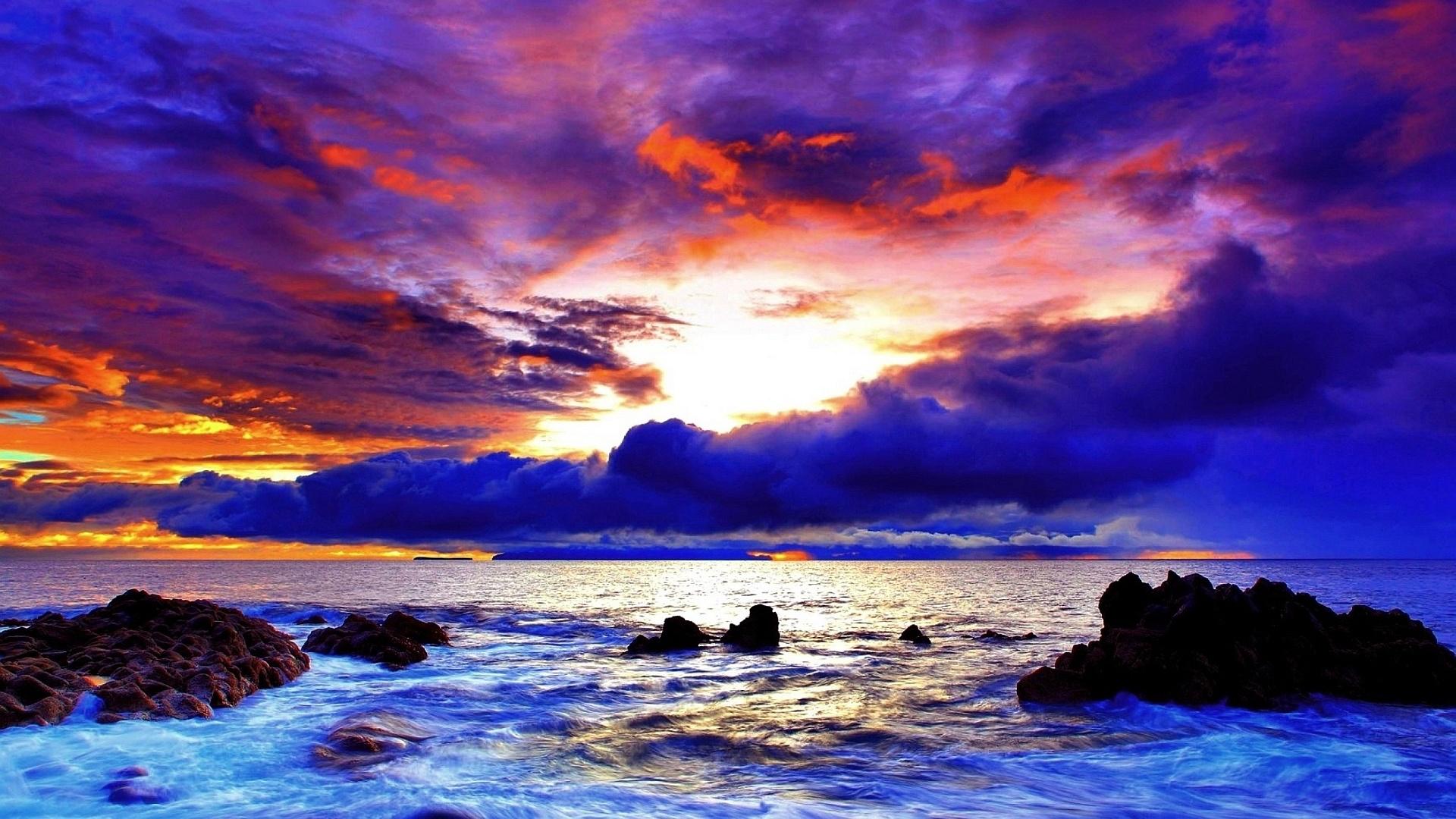 1920x1080 Purple red sunset wallpaperx1080