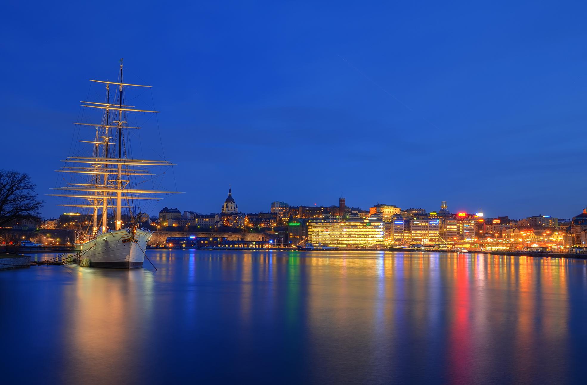 1969x1292 skeppsholmen, Stockholm, City, Night, Lights Wallpaper HD / Desktop and Mobile Background