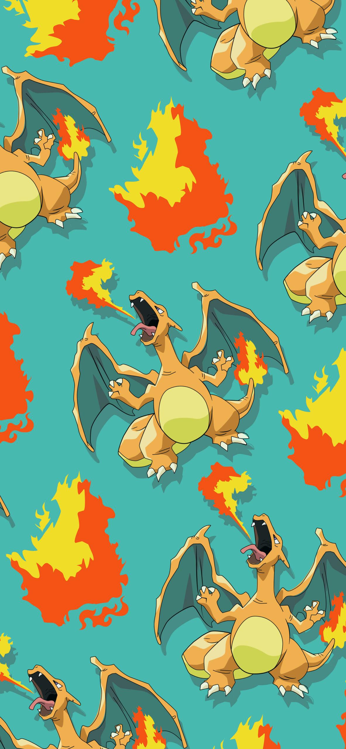 1183x2560 Pokemon Wallpaper HD for iPhone with Charizard