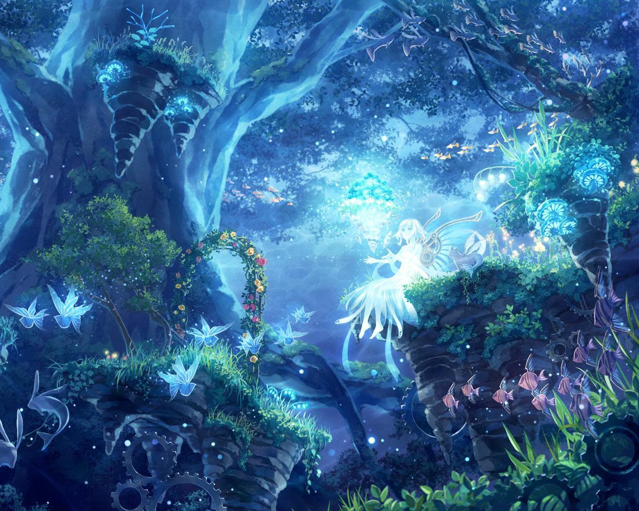 1266x1012 Download Forest Fairy Wallpaper