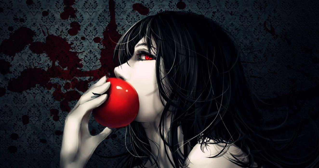 1324x700 A Women In Black And Red Wallpaper