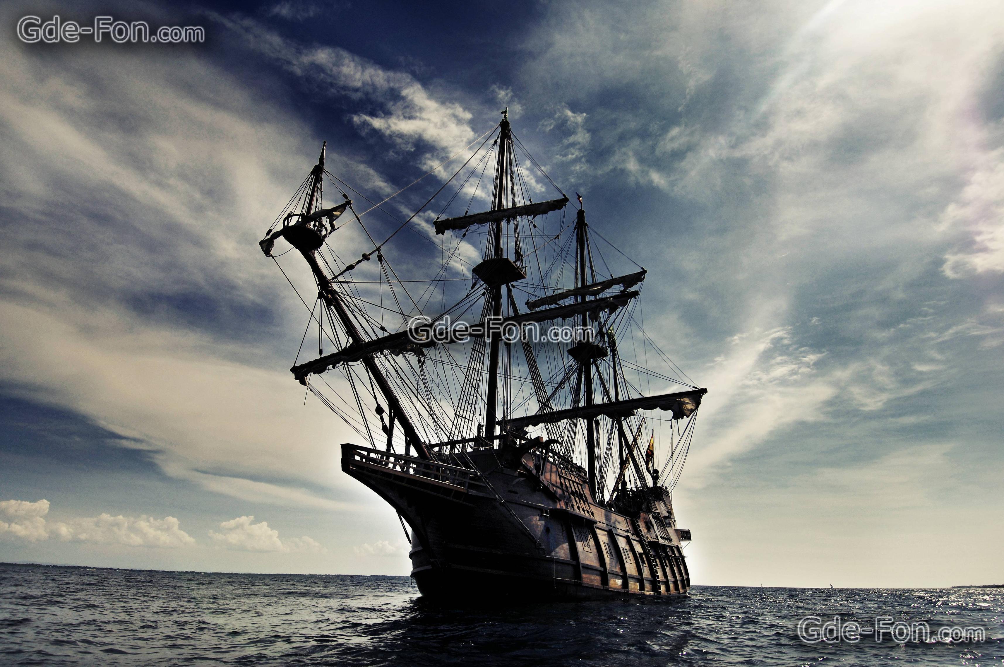 3430x2278 Galleon Wallpaper
