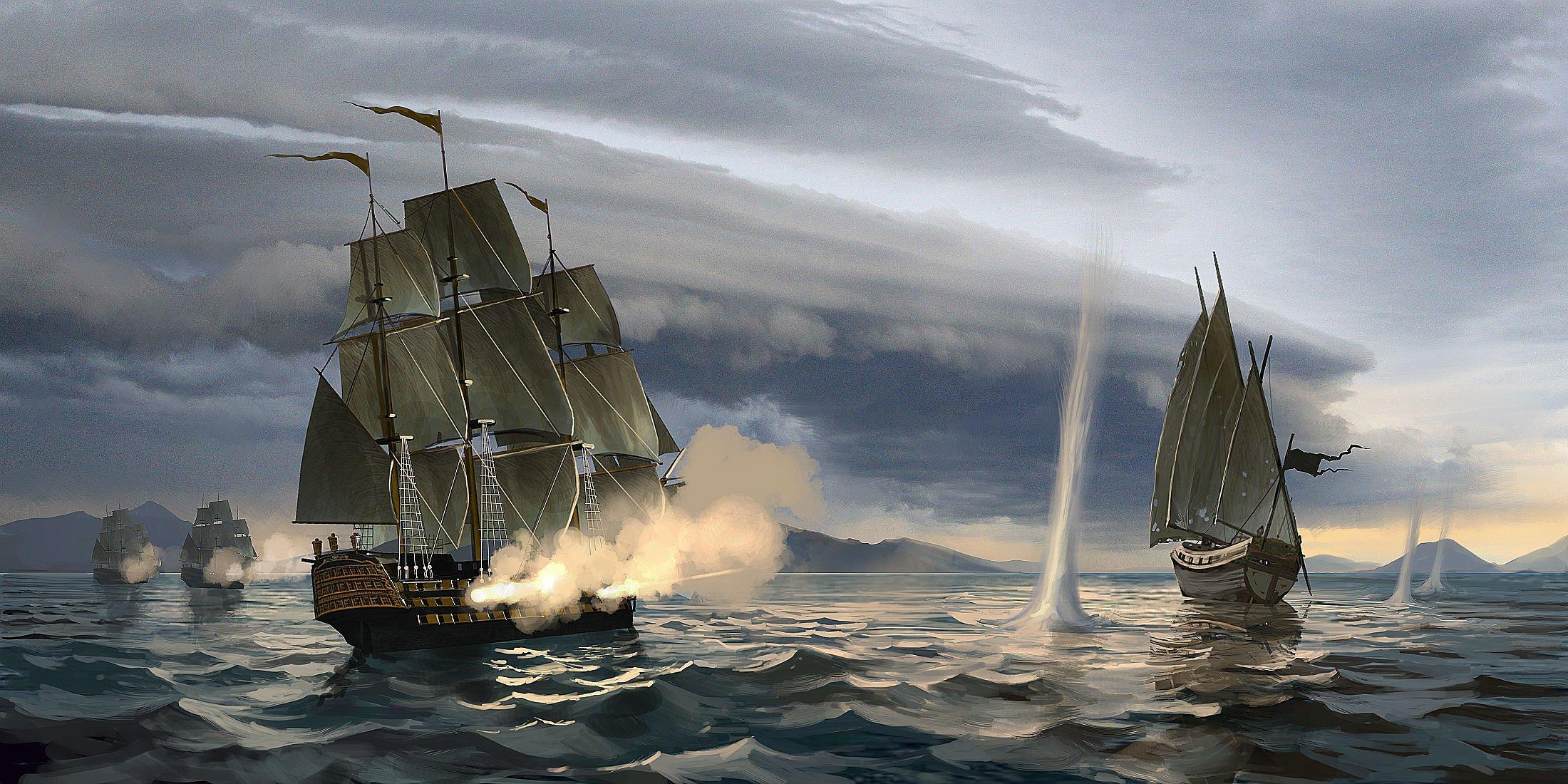 2200x1100 wind, Of, Luck, Arena, Mmo, Online, Fantasy, Ship, Boat, Fighting, 1wol, Galleon, Warship, Navy, Military, Battle Wallpaper HD / Desktop and Mobile Background