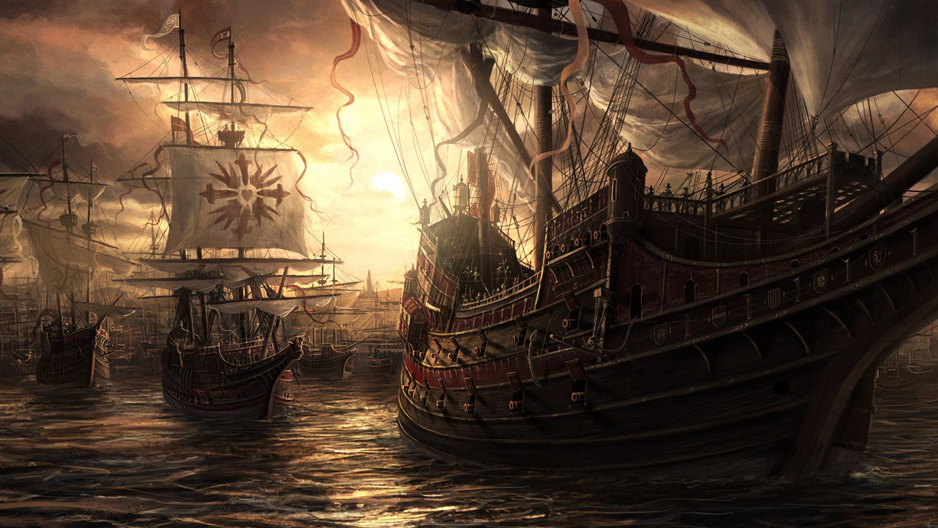 1920x1080 only HD wallpaper, sailing ship, galleon, manila galleon, first rate, fluyt