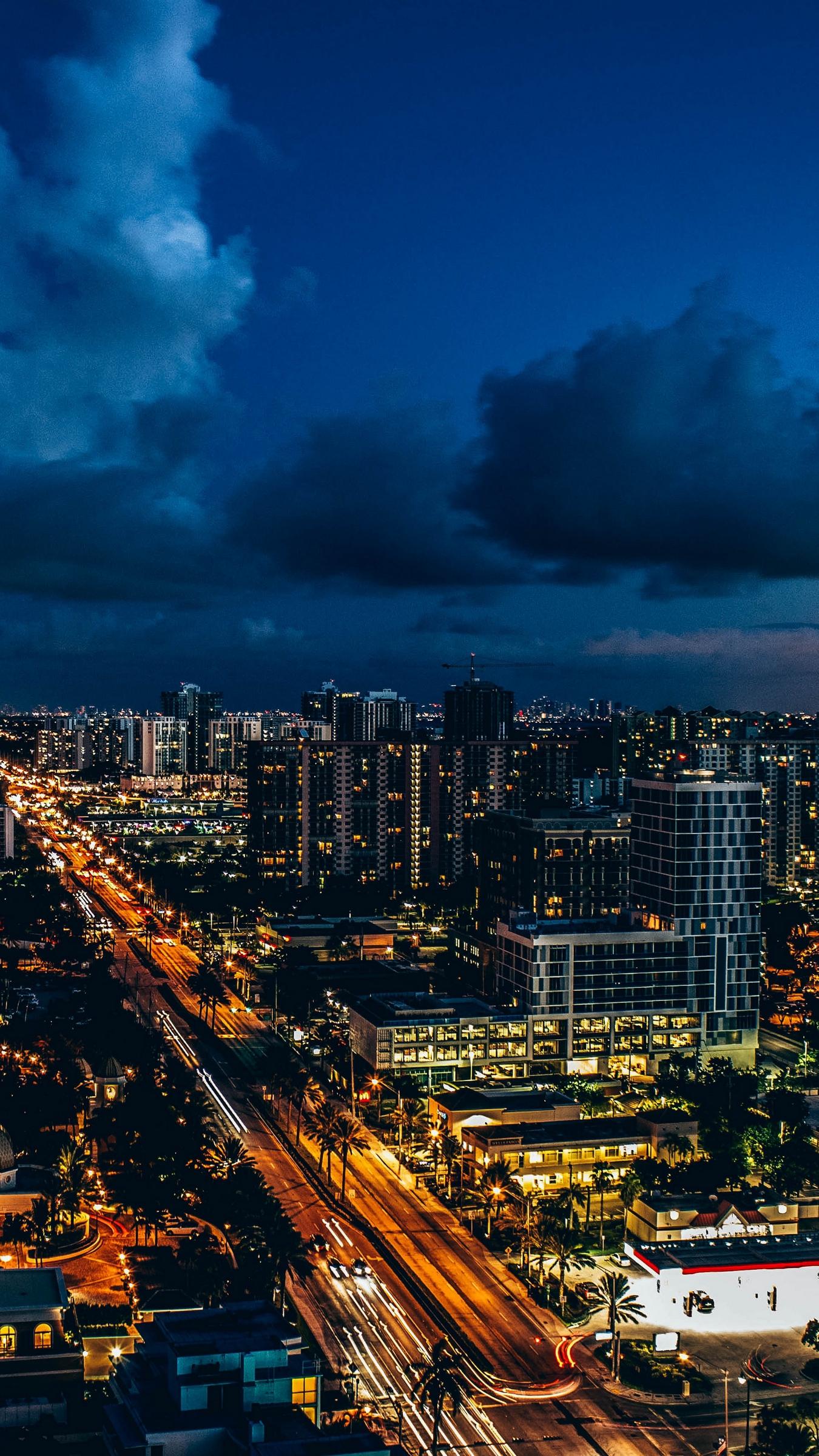1350x2400 Wallpaper Sunny Isles Beach, United States, Skyscrapers, Isles Beach At Night