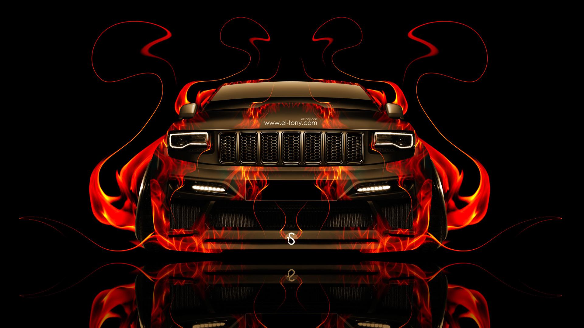 1920x1080 Jeep Grand Cherokee SRT8 Front Fire Abstract Car 2014 el Tony