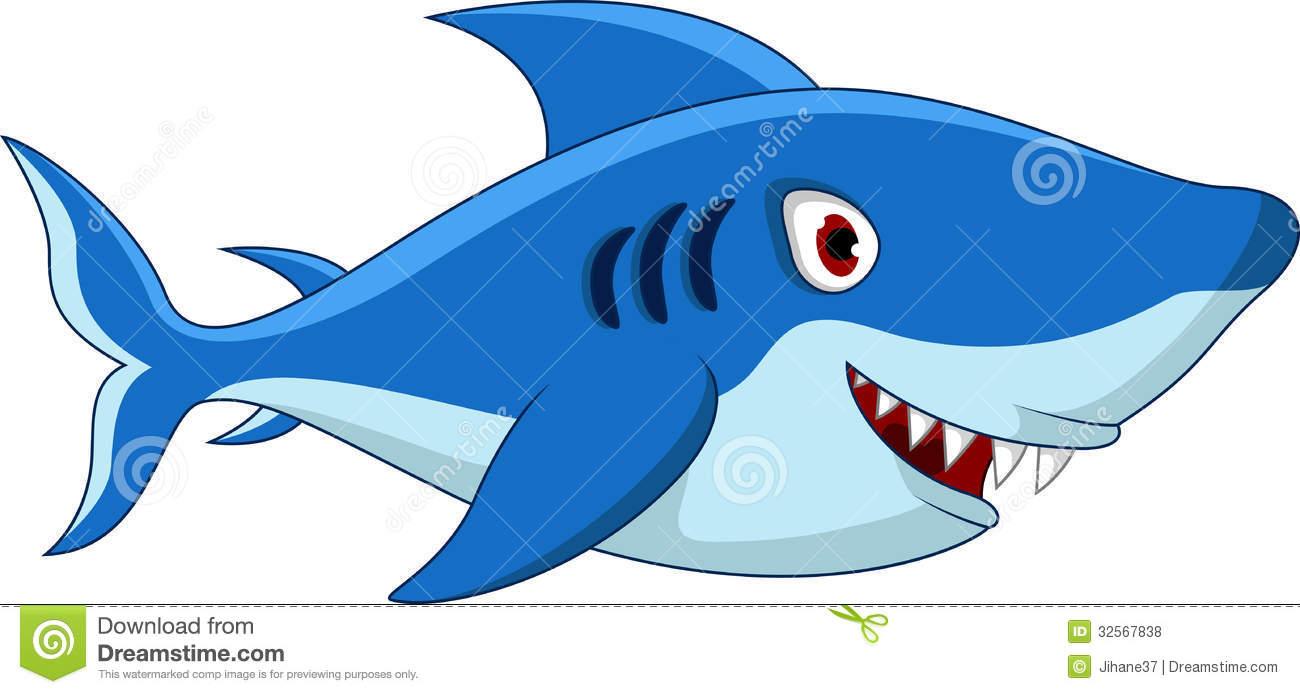 1300x694 Shark cartoon for you design Clipart Image