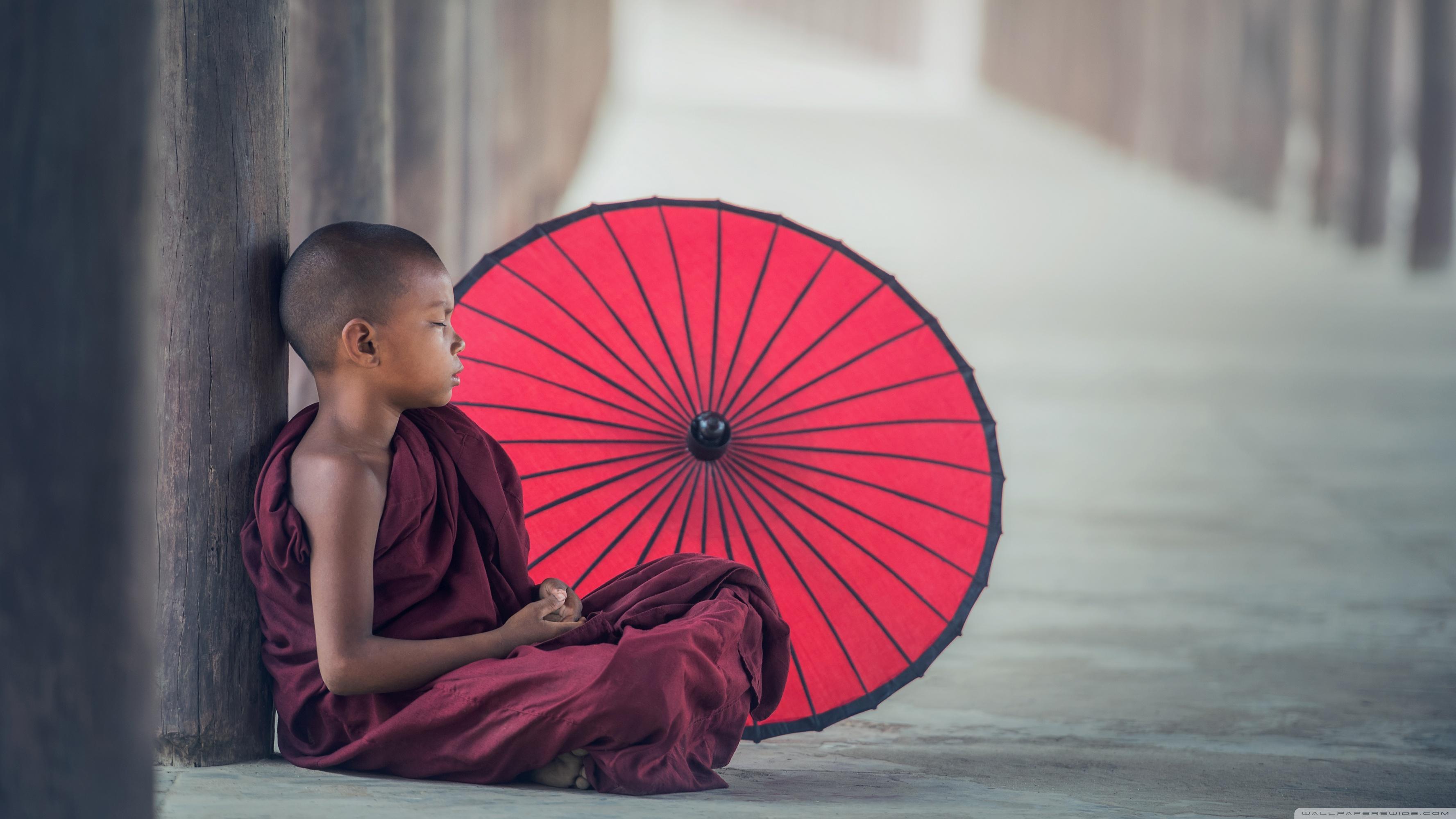 3554x1999 Monk Wallpaper