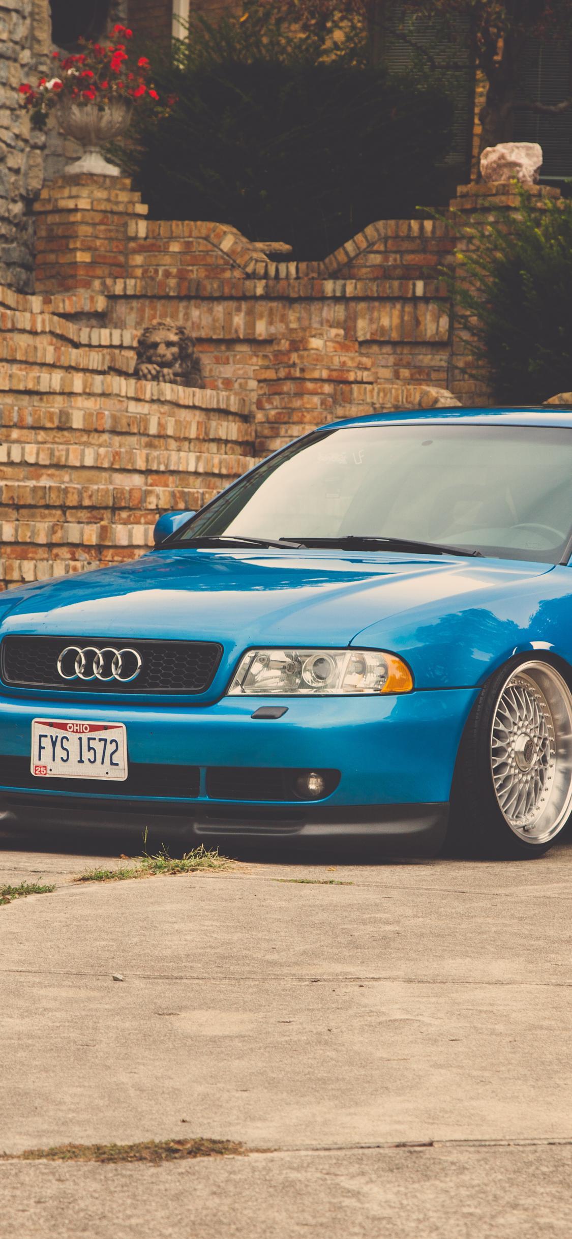 1125x2436 Blue Audi a4 sedan tuning