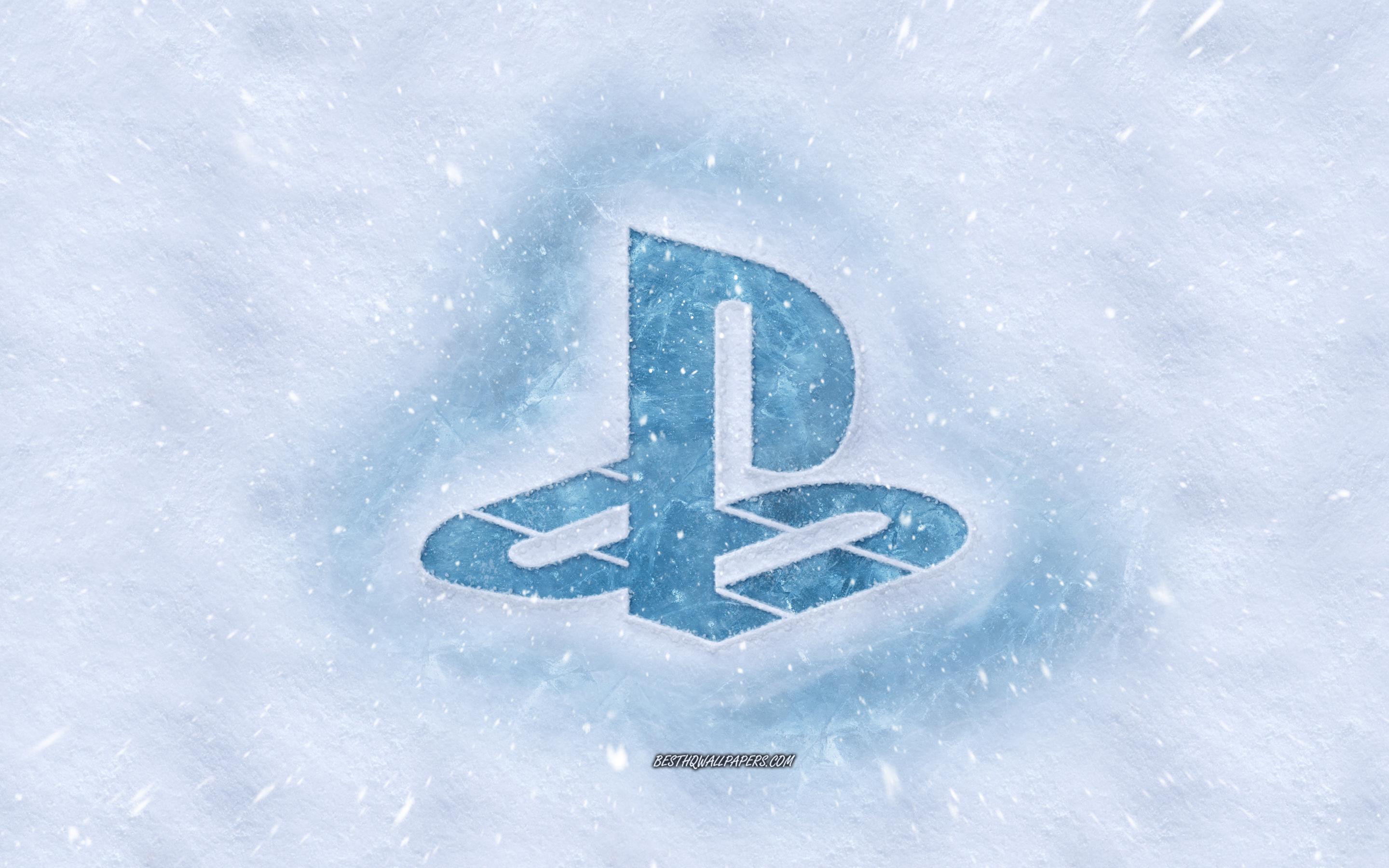 2880x1800 Download wallpaper PS4 logo, winter concepts, snow texture, snow background, PS4 emblem, winter art, PS PlayStation for desktop with resolution 2880x1800. High Quality HD picture wallpaper