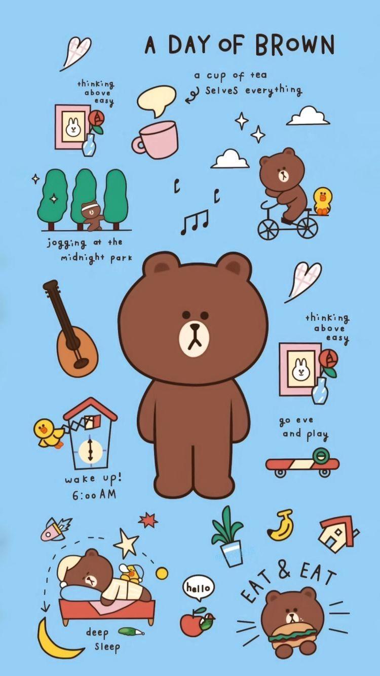 750x1332 LINE Friends Wallpaper ideas. line friends, friends wallpaper, lines wallpaper