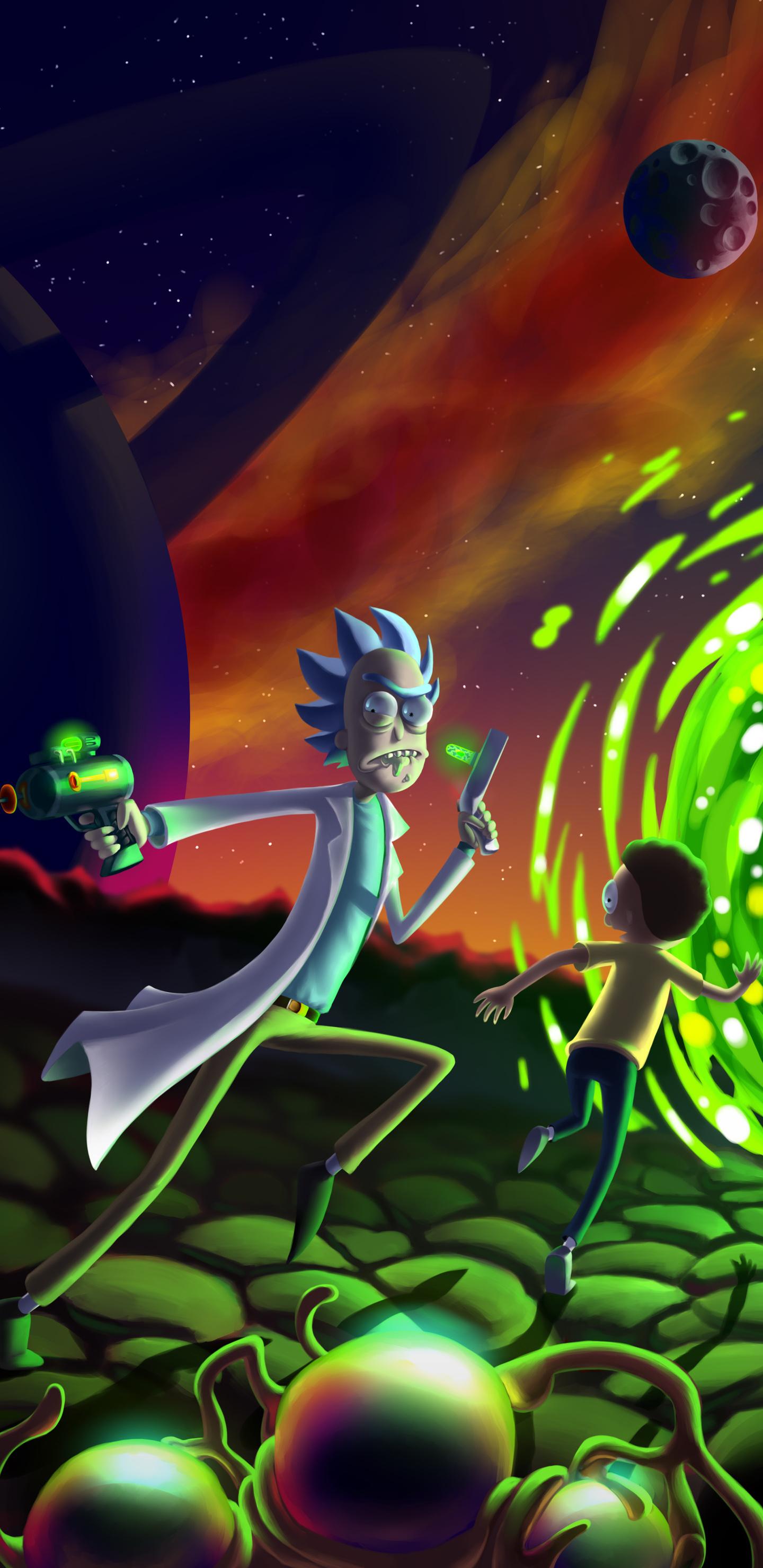 1440x2960 Rick And Morty 5k Fan Art Samsung Galaxy Note S S SQHD HD 4k Wallpaper, Image, Background, Photo and Picture