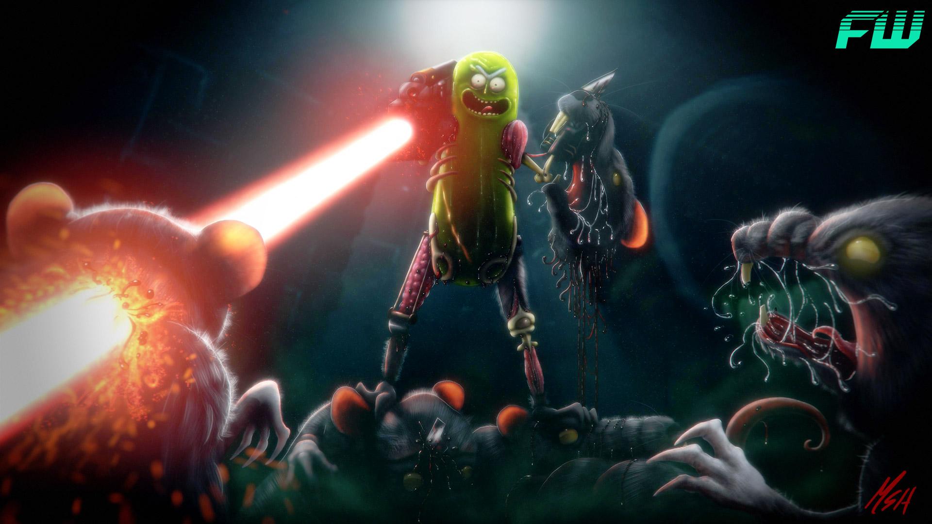 1920x1080 Rick And Morty Pickle Fan Art Picture