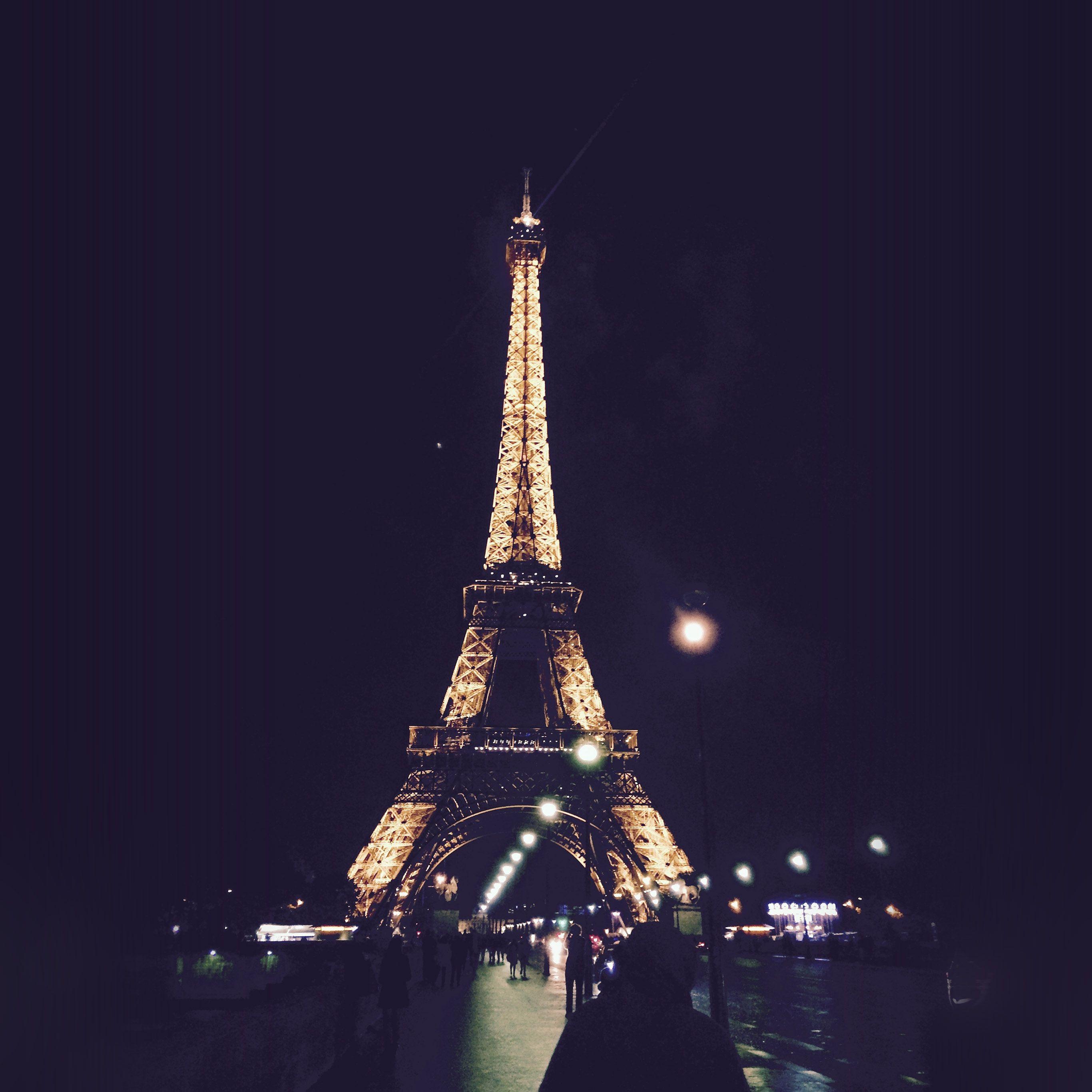 2732x2732 Paris City Art Night France Eiffel Tower Wallpaper