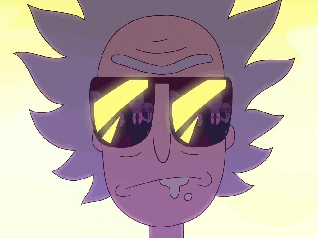 1024x768 Desktop wallpaper rick and morty, rick sanchez, tv series, sunglasses, HD image, picture, background, e3316a
