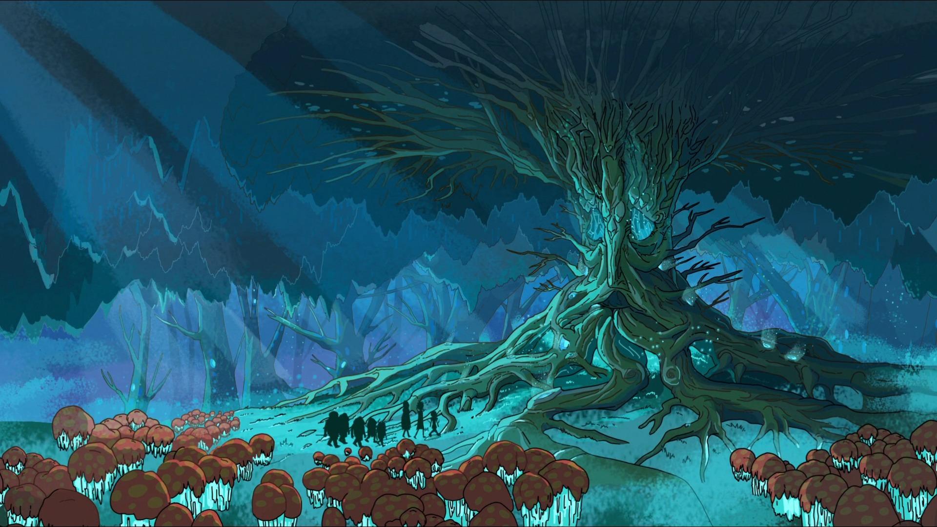 1920x1080 Download wallpaper from tv series Rick and Morty with tags: Background, Tree, Rick Sanchez