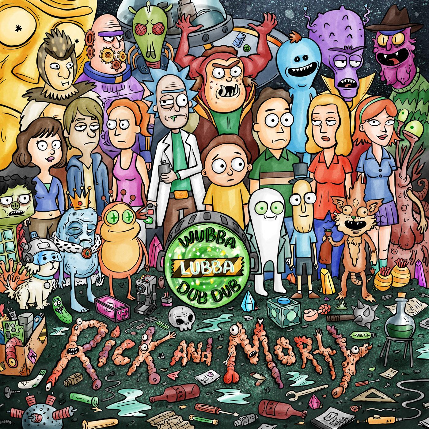1400x1400 Salih Gonenli and Morty Vinyl Cover (Fan Art)