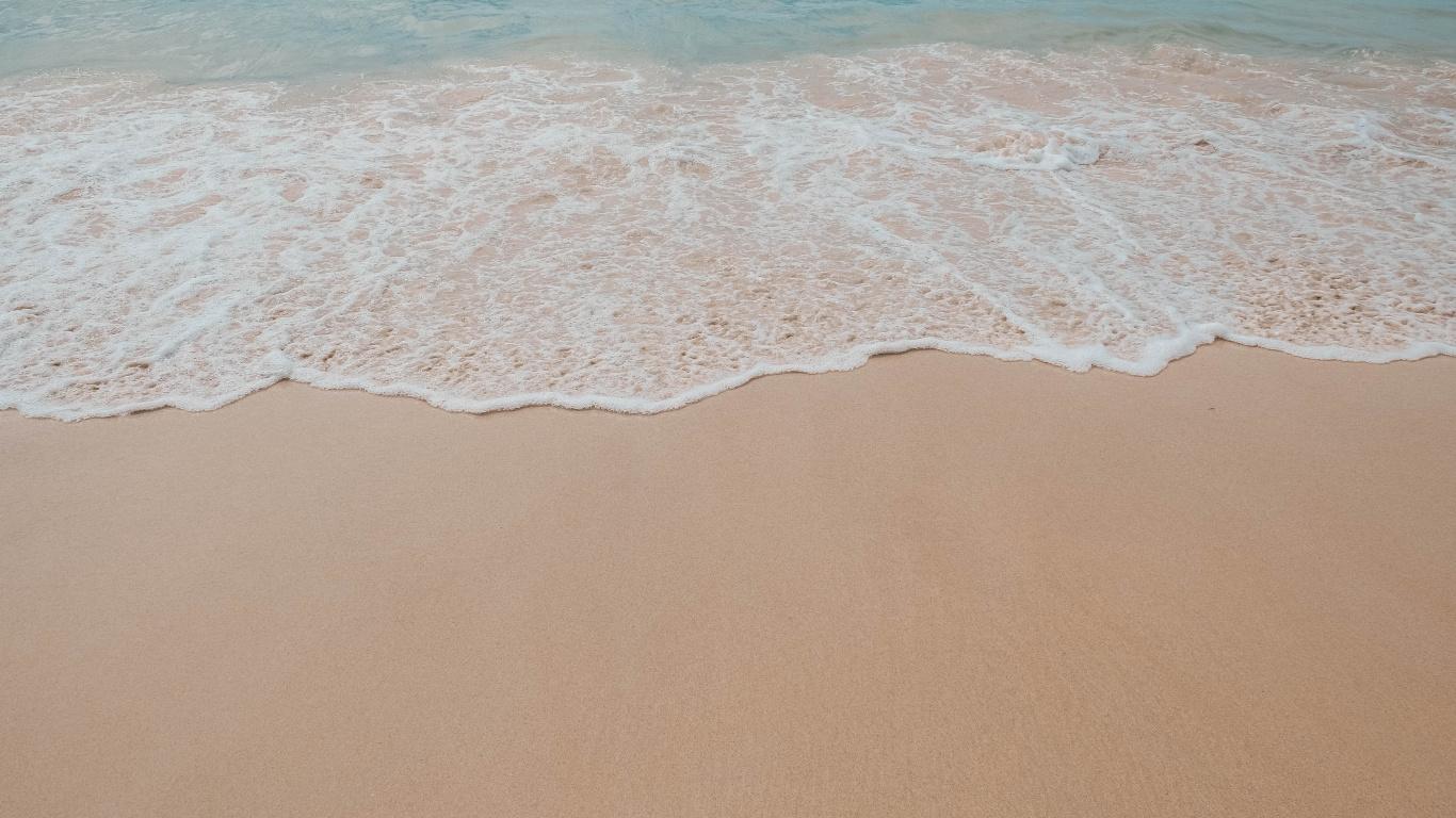 1366x768 Download Minimal, soft, sea wave, beach wallpaper, 1366x Tablet, laptop