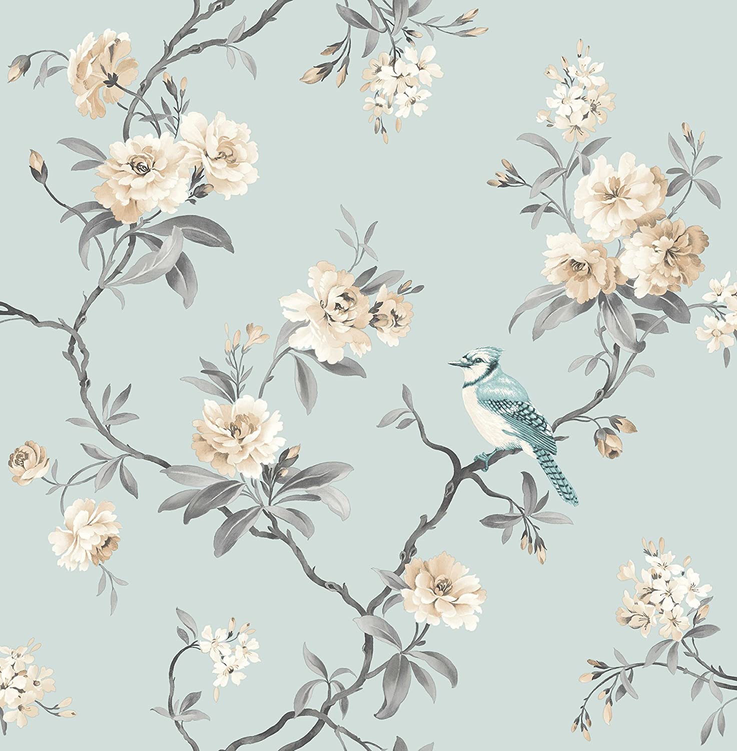 1473x1500 Fine Decor 2900 40765 Blue Chinoiserie Floral Wallpaper