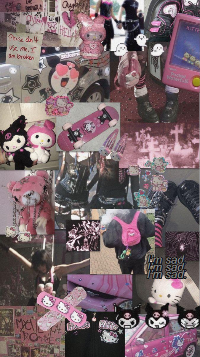 675x1200 ♥«´¨`•°a cute wallpaper i made°•´¨`»♥ (sanrio + ???). Hello kitty iphone wallpaper, Emo wallpaper, Kitty wallpaper