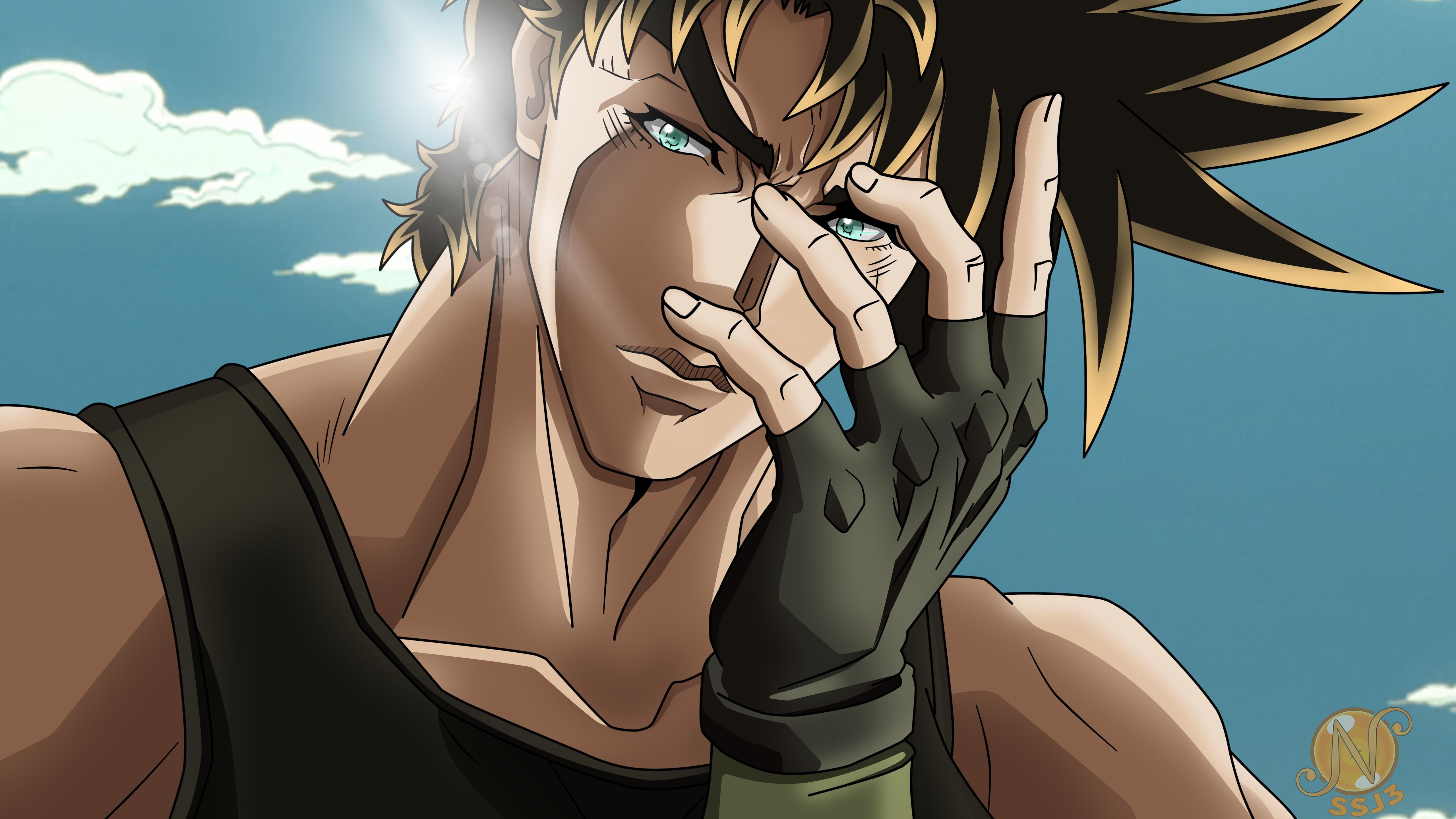 5120x2880 Jojo Joseph Joestar With Background Of Sunshine And Blue Sky 4K 5K HD Anime Wallpaper