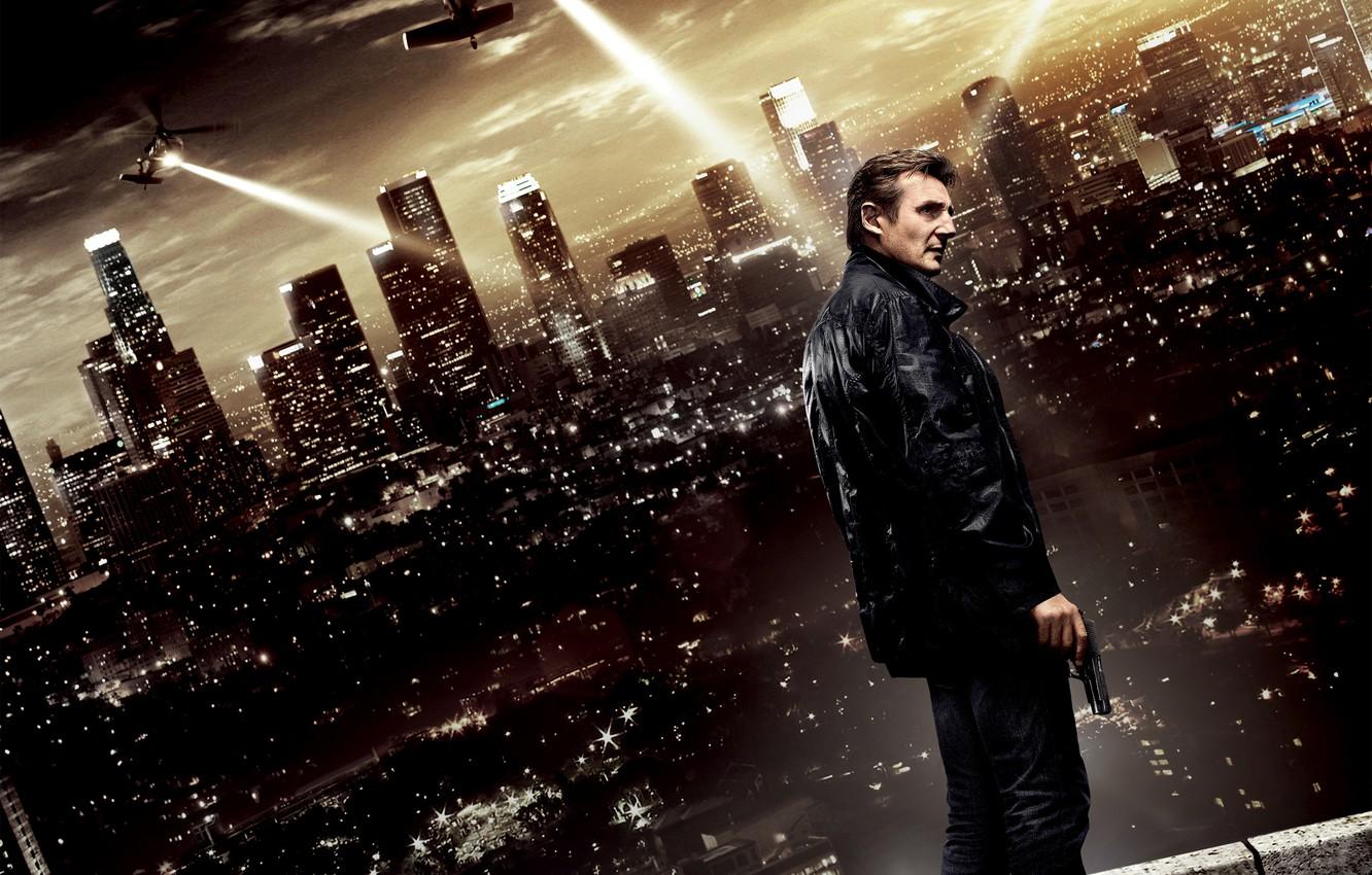 1332x850 Wallpaper City, Fox, Action, Night, with, Los Angeles, California, Wallpaper, Guns, 20th, Year, Weapons, 20th Century Fox, Liam Neeson, Man, Movie image for desktop, section фильмы