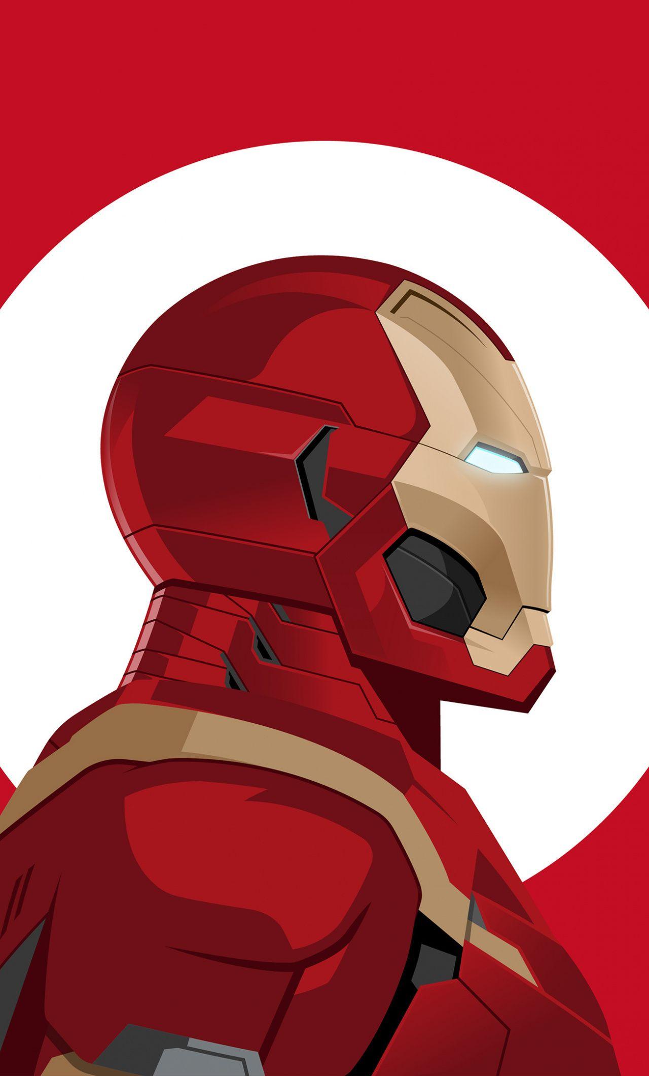 1280x2120 Iron man, minimal, iron suit, art, 1280x2120 wallpaper. Iron man art, Marvel iron man, Marvel art