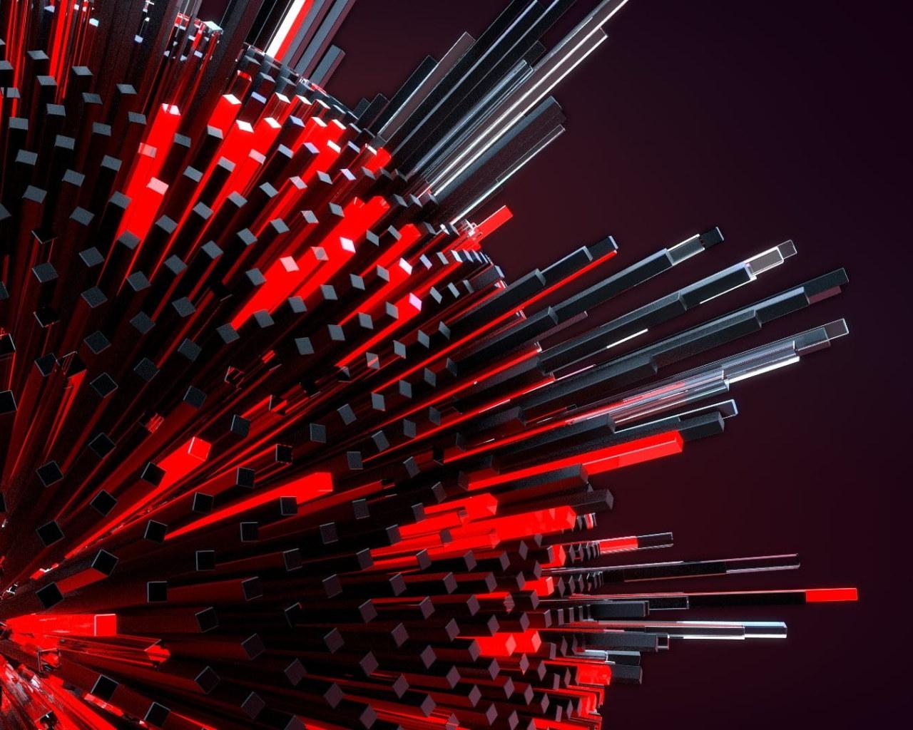 1280x1024 Round red and black illustration, 3D, geometry, digital art, abstract wallpaper • Wallpaper For You HD Wallpaper For Desktop & Mobile