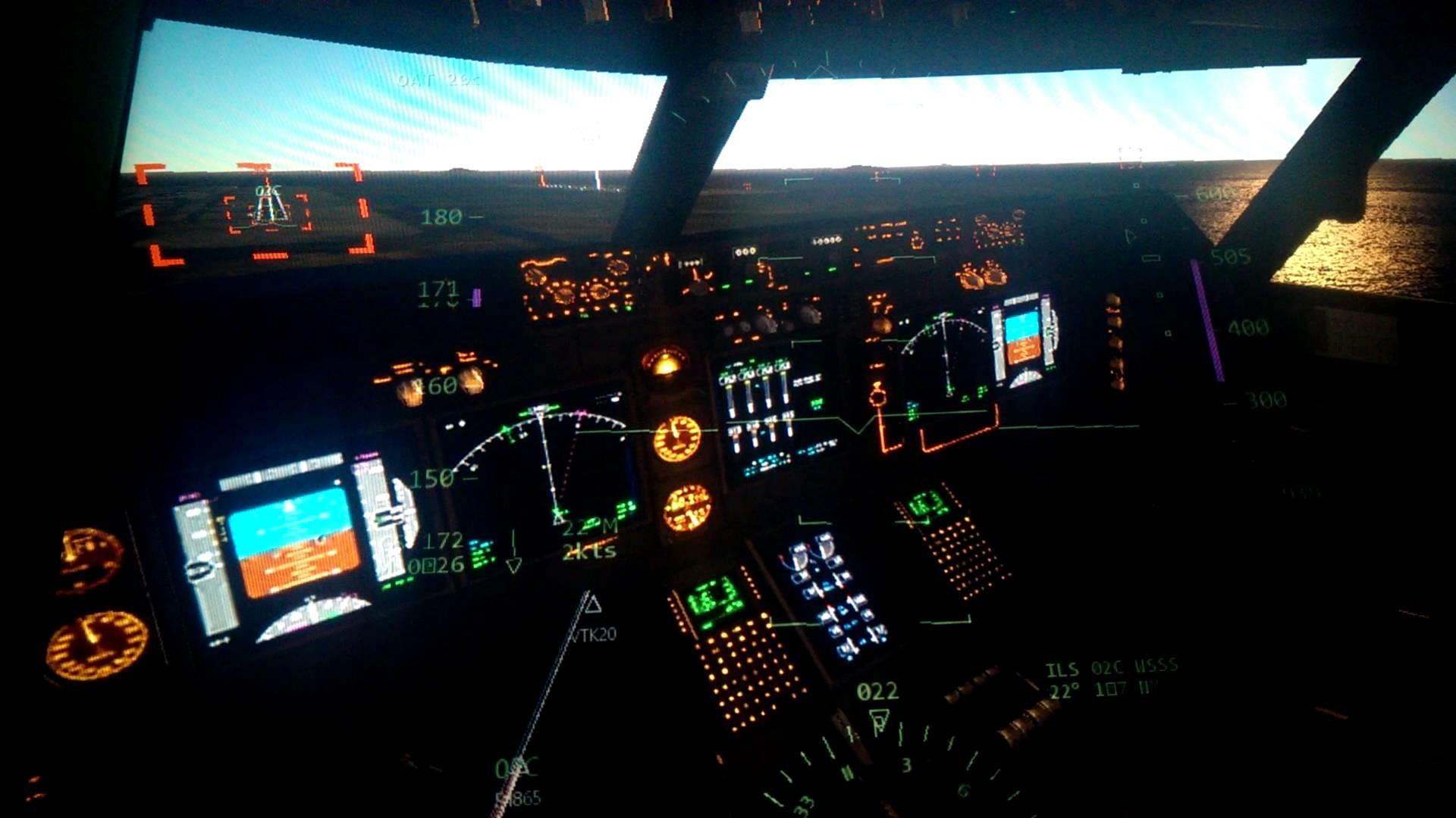1920x1080 Cockpit Thai Airways Boeing 747 8 Landing At Mallorca You. Boeing 747 Cockpit Wallpaper