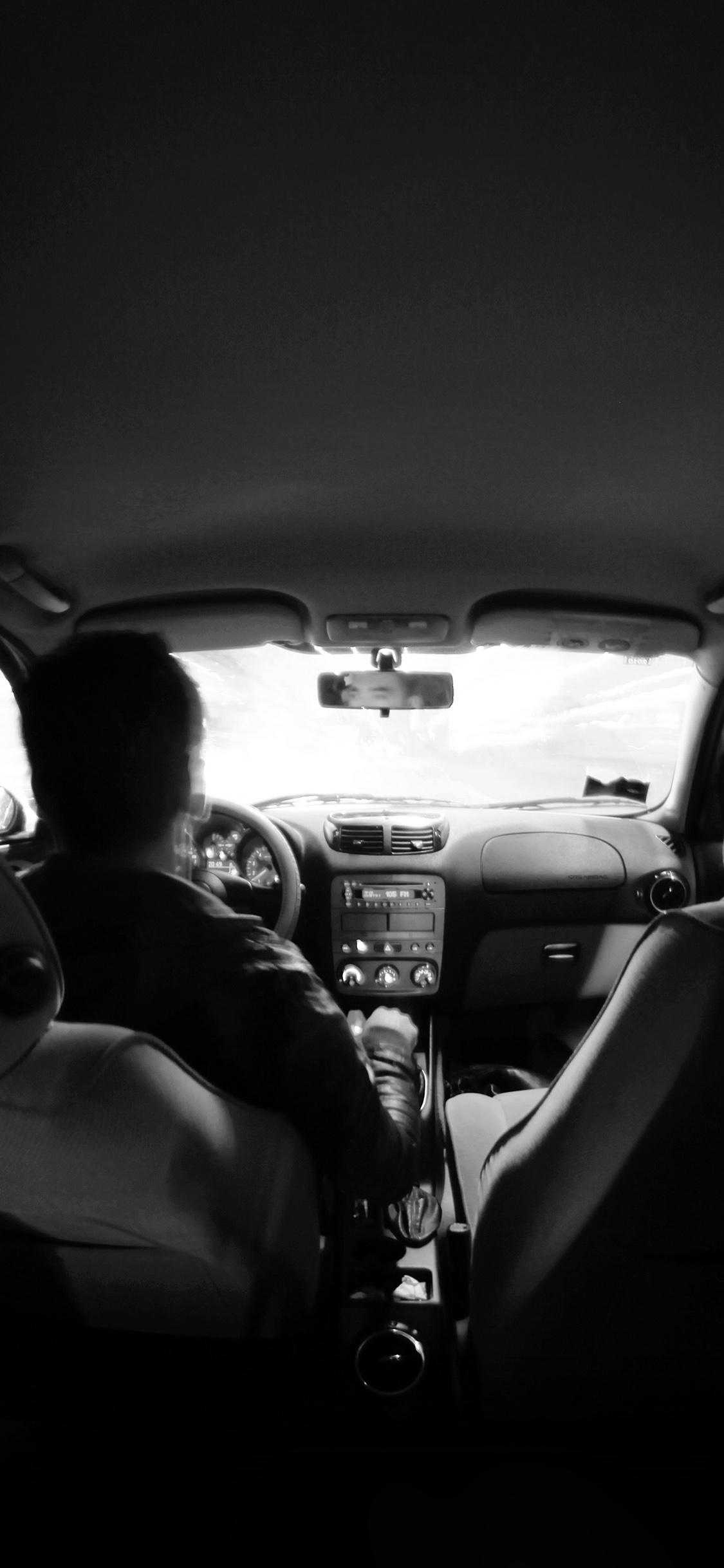 1125x2436 iPhone X wallpaper. drive car nice dark bw