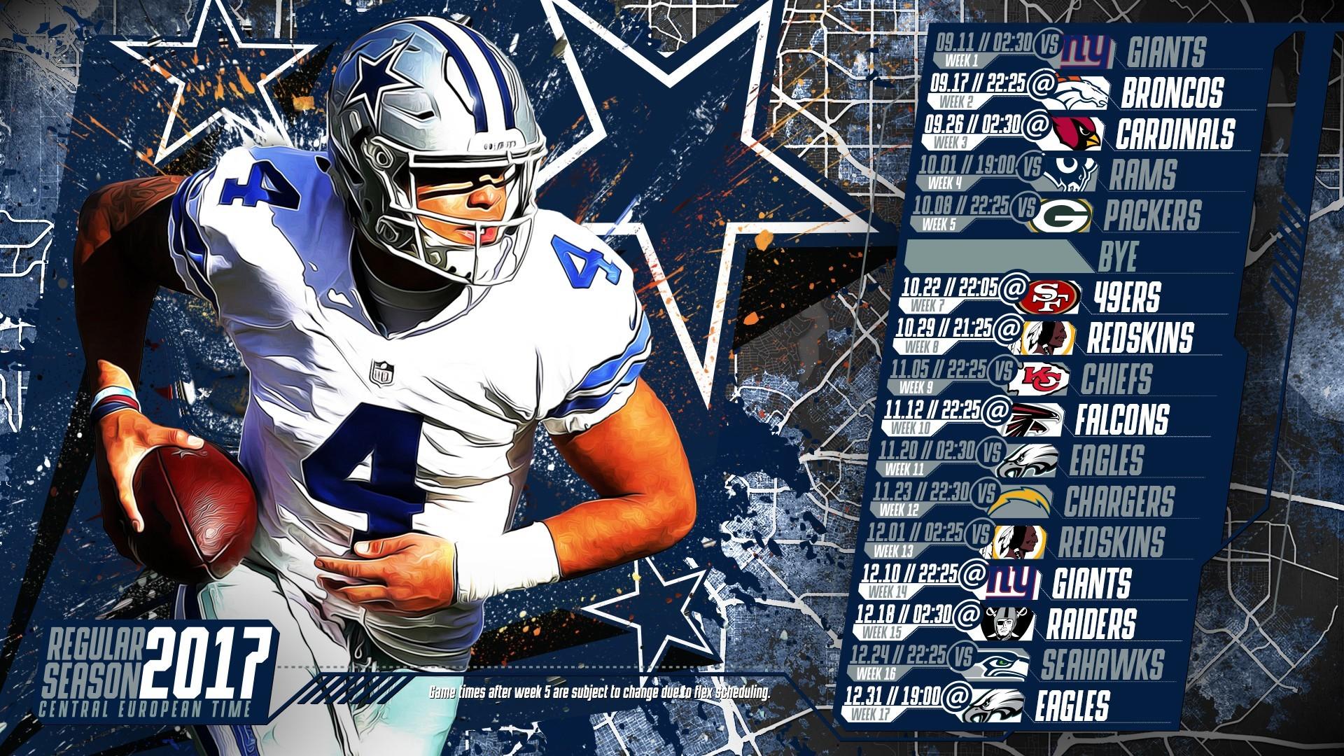 1920x1080 Dallas Cowboys Schedule For 2017 Printable Schedule Wallpaper Dallas Cowboys
