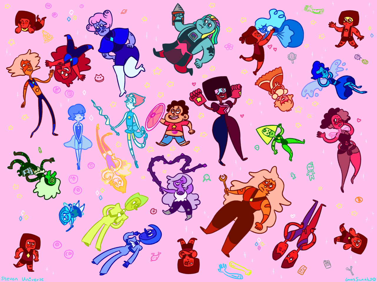 1280x960 Steven Universe Gems Wallpaper Universe Background Gems
