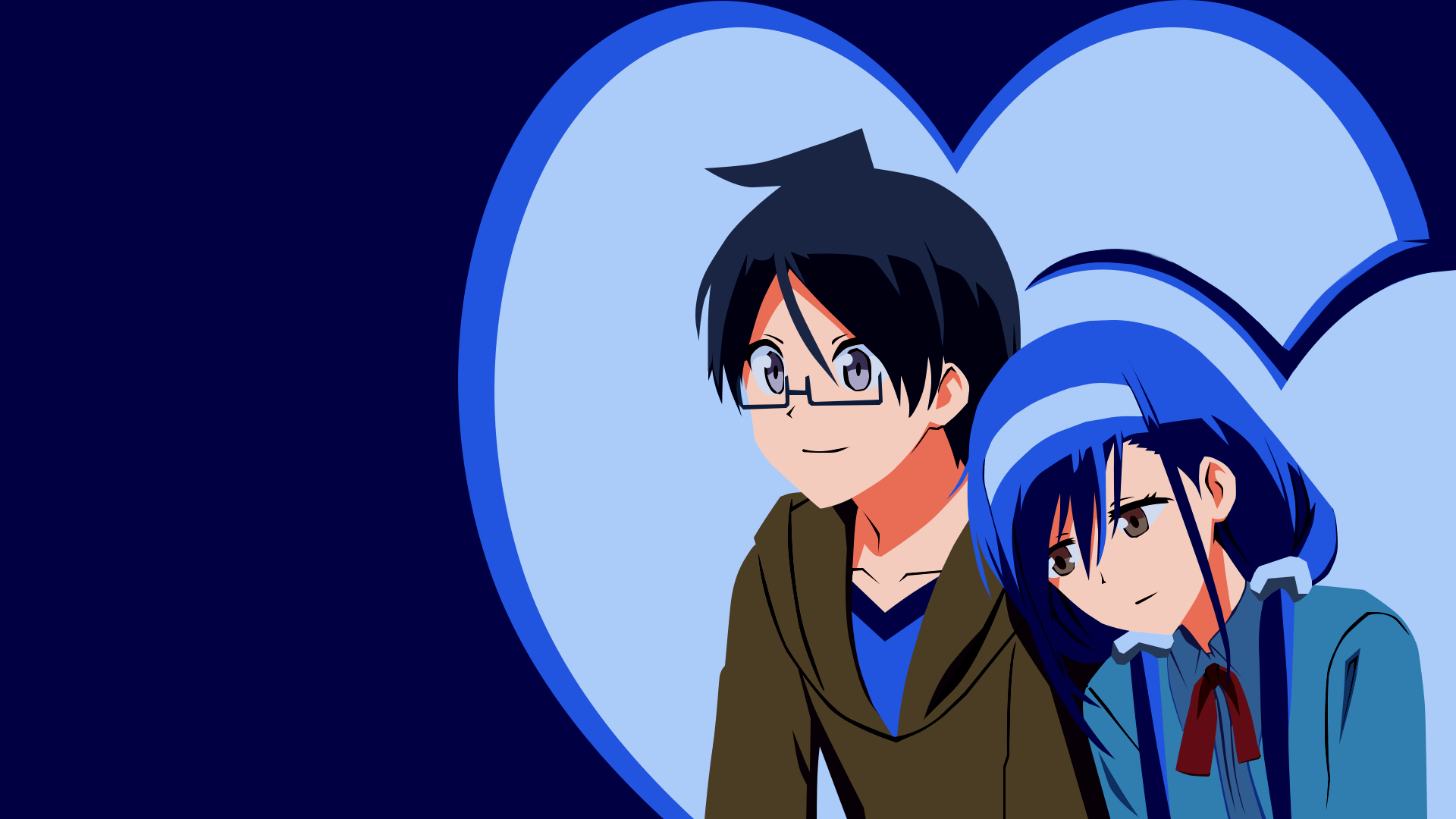 1920x1080 Yuiga x Fumino Never Learn HD Wallpaper